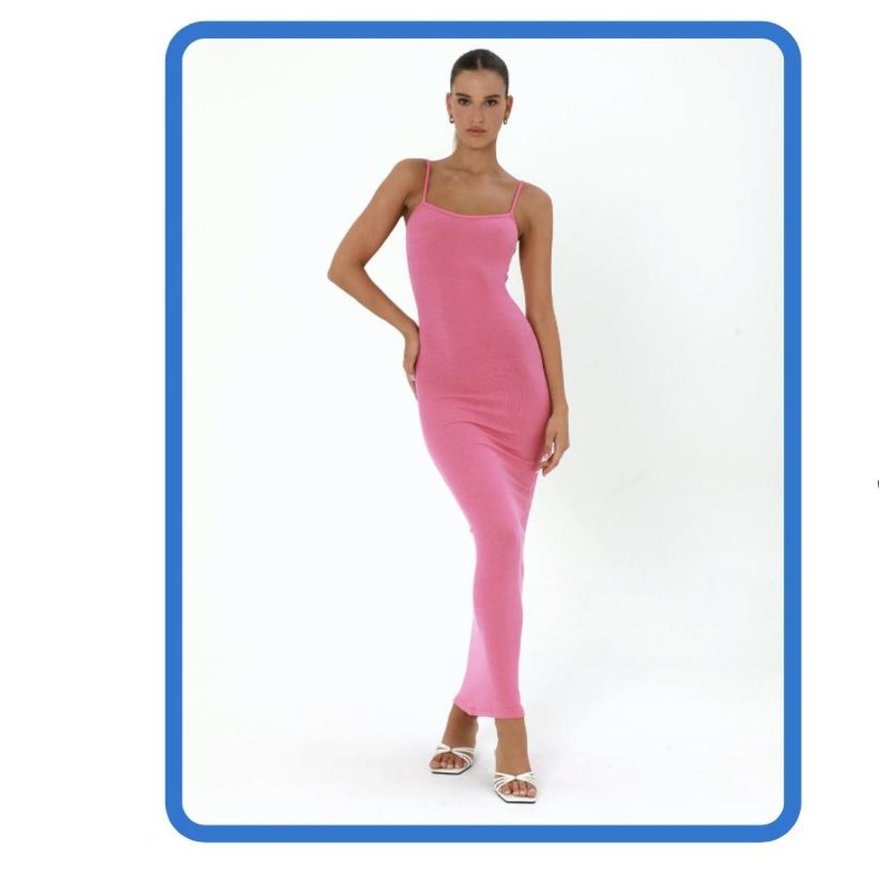 Glassons pink bodycon soft maxi dress barbie pink... Depop