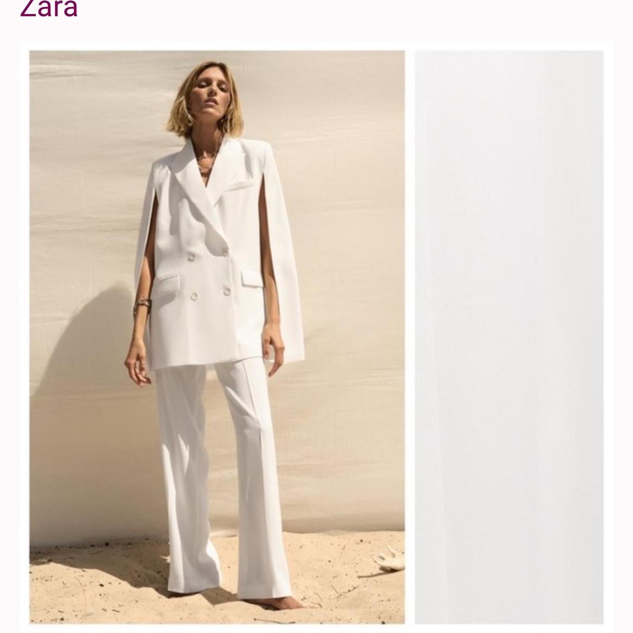 Zara cape 2025 jacket white