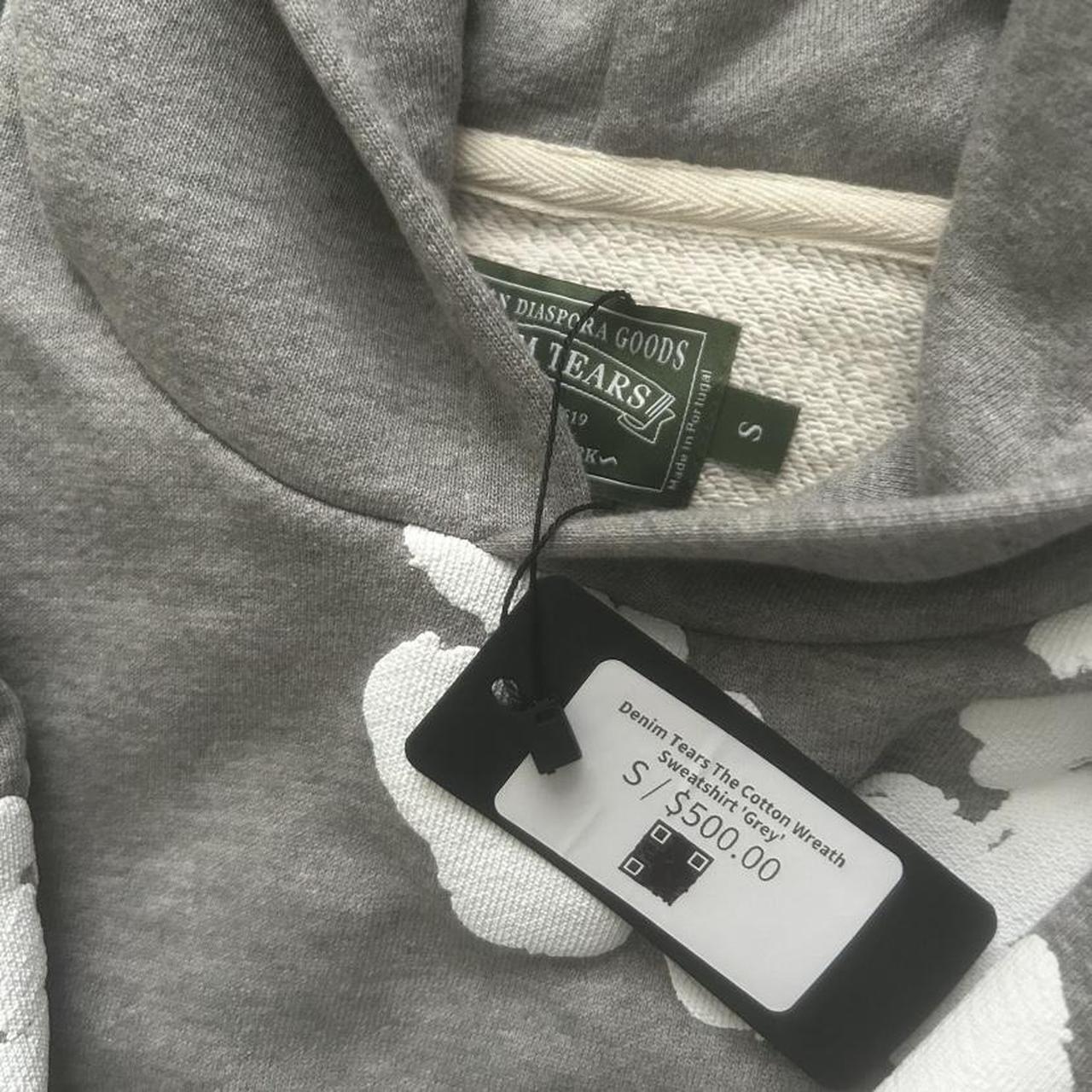 Grey denim tears hoodie - Depop