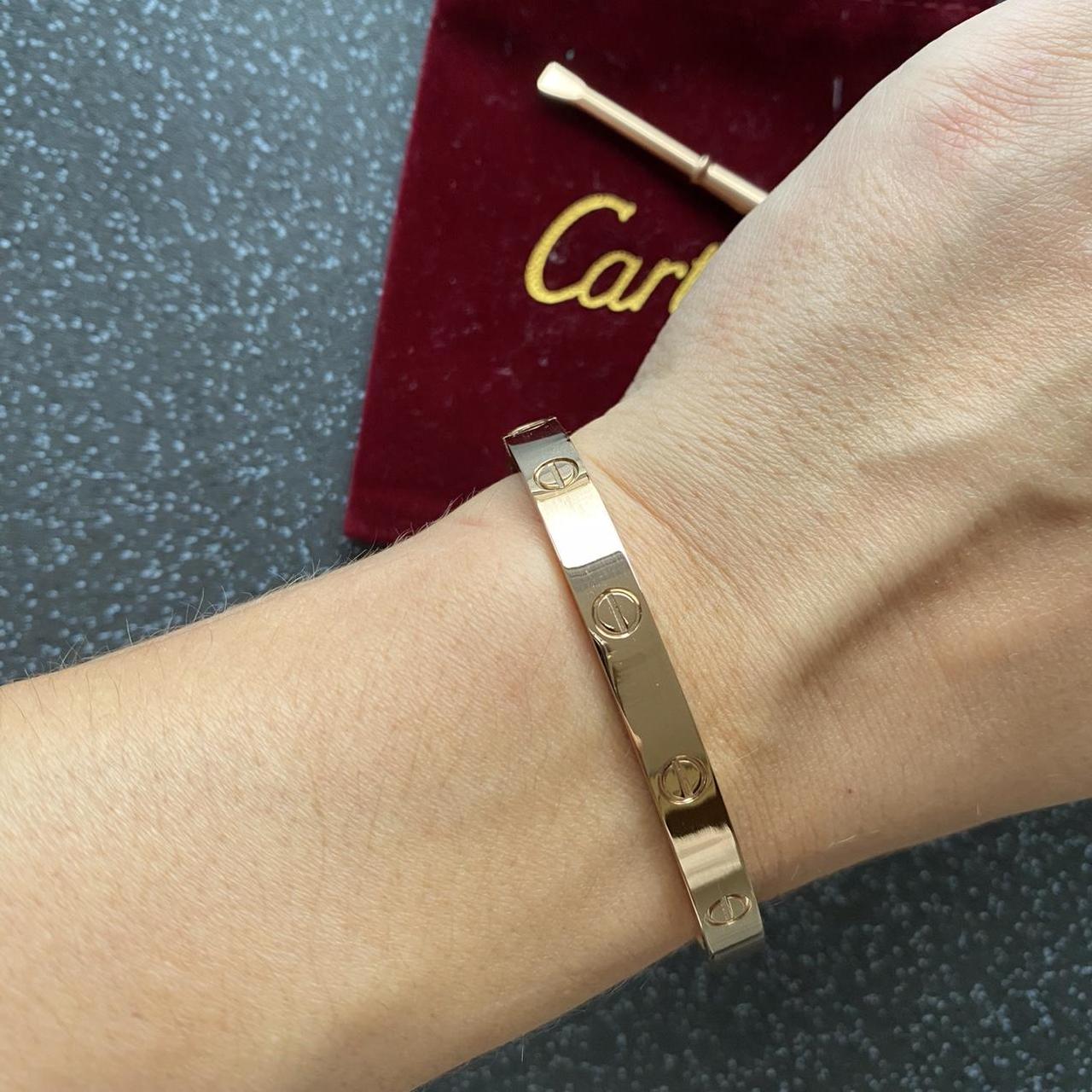 Cartier love style bracelet 17cm Comes with pouch Depop