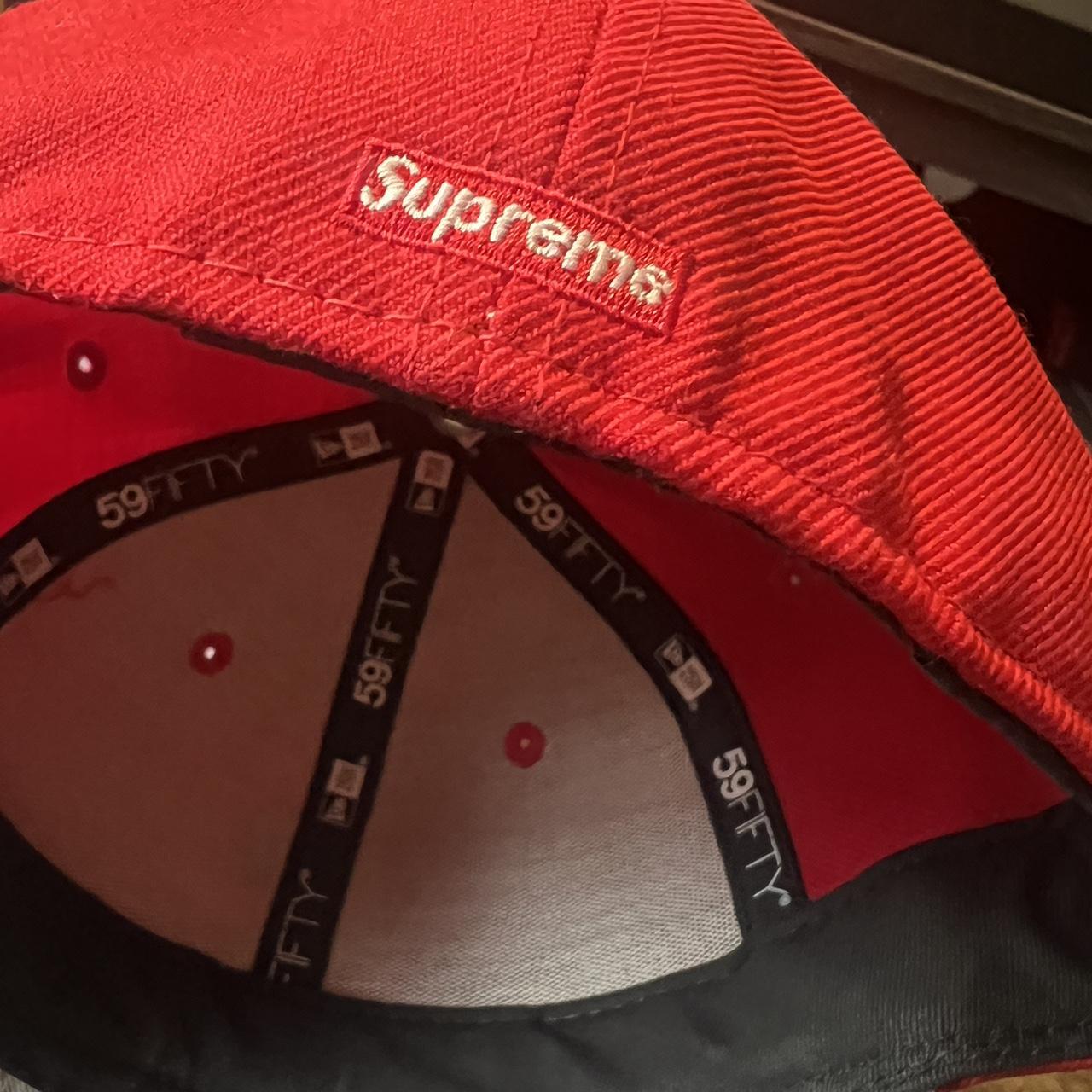 Supreme x New Era S Logo Cap FW22 Red 7 3/8 Fitted | Depop