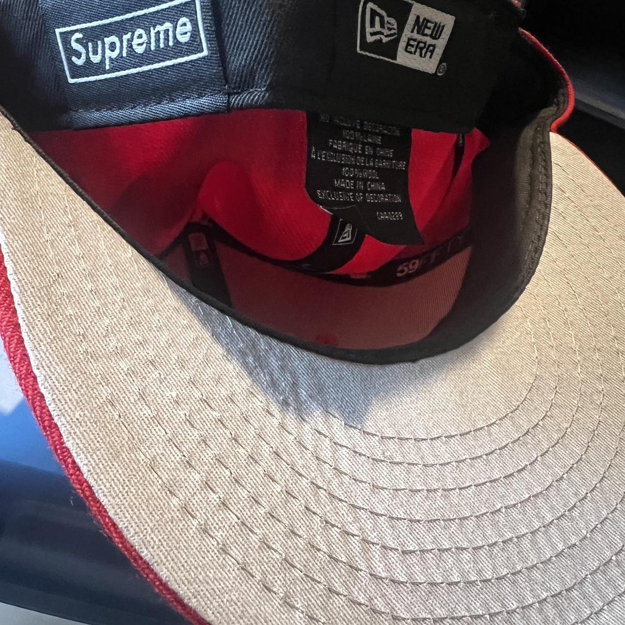 Supreme x New Era S Logo Cap FW22 Red 7 3/8 Fitted | Depop