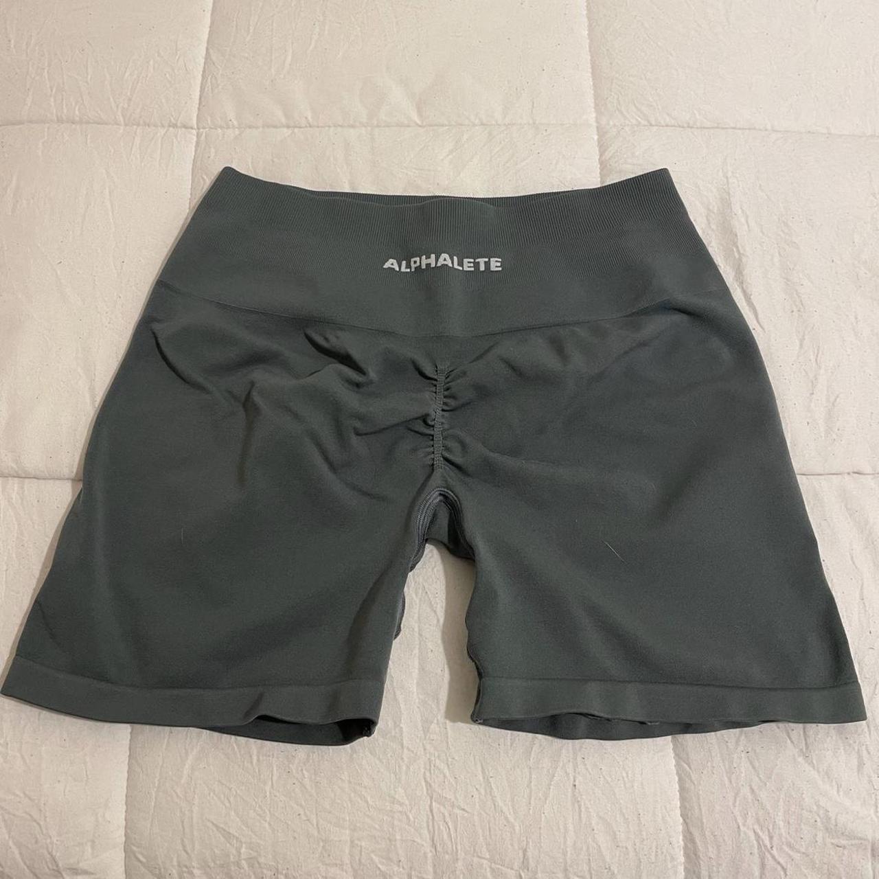 Alphalete Amplify biker shorts In the color Charcoal - Depop