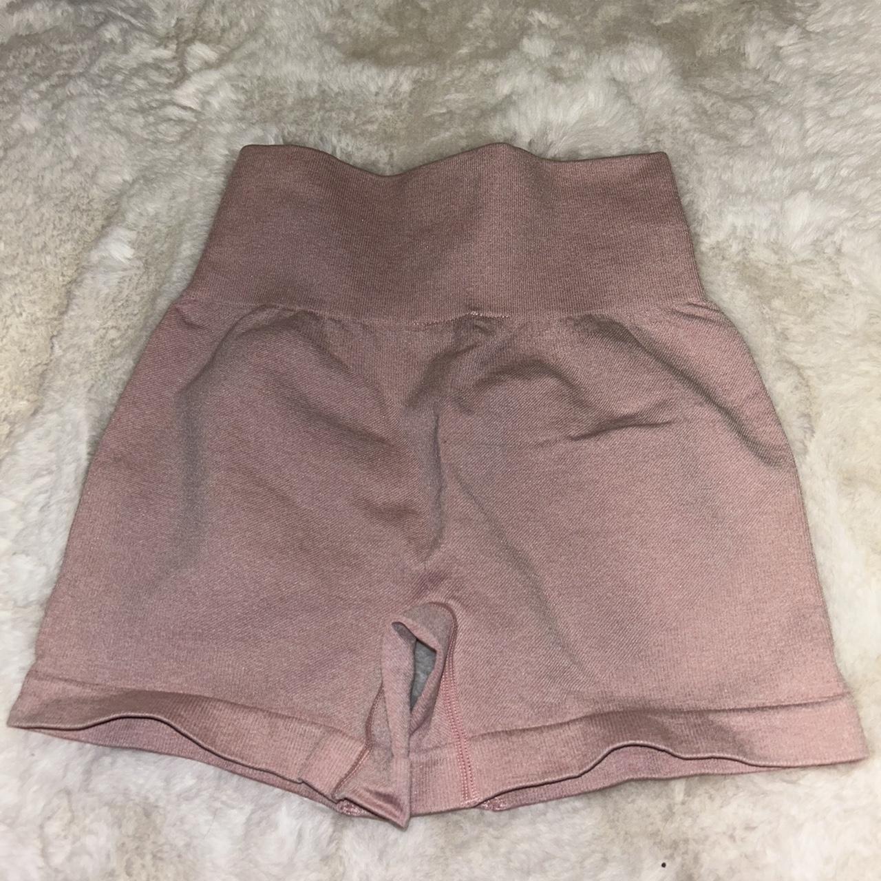 Bo + tee Contrast Waist Cycling Shorts In Pink XS - Depop