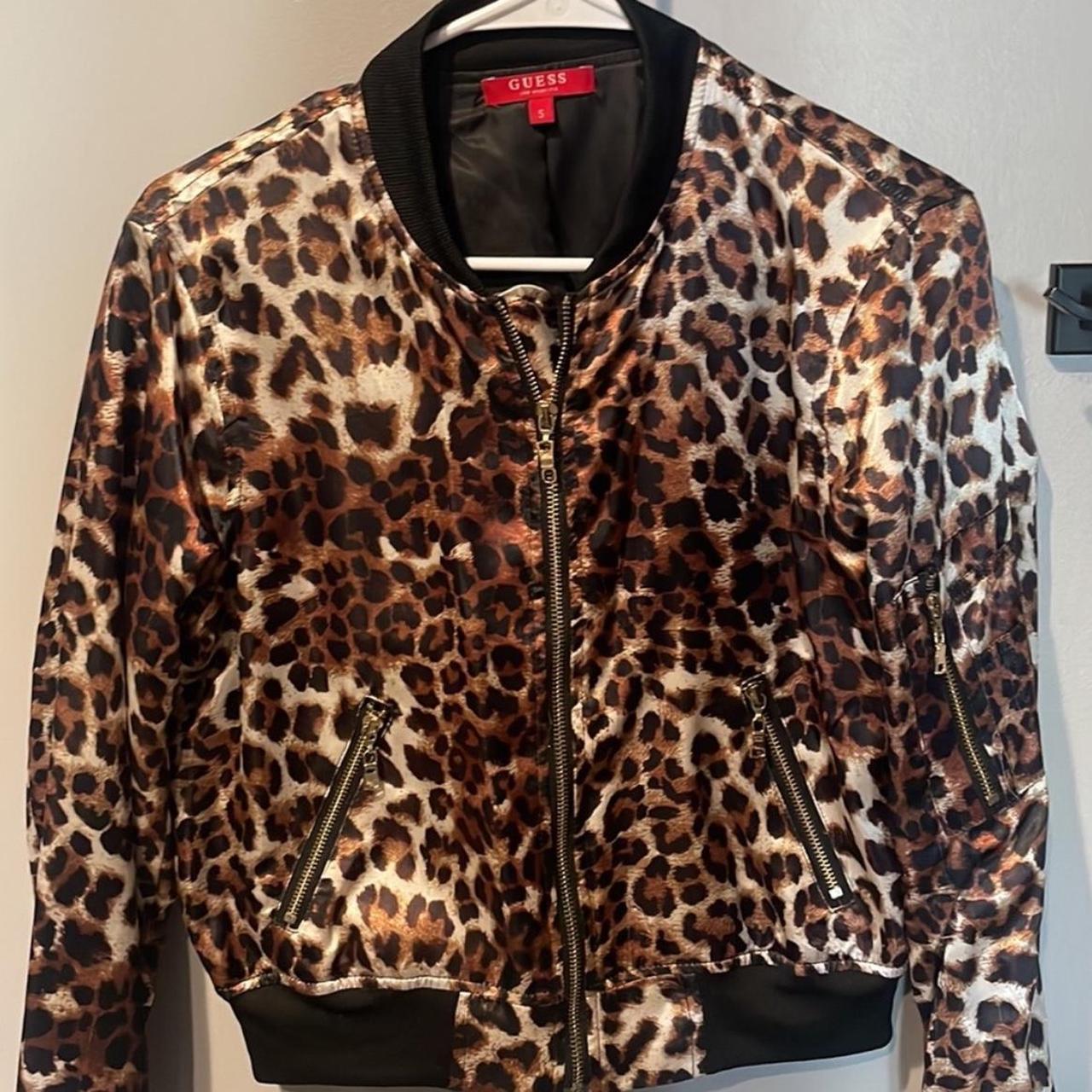 Guess leopard clearance print jacket