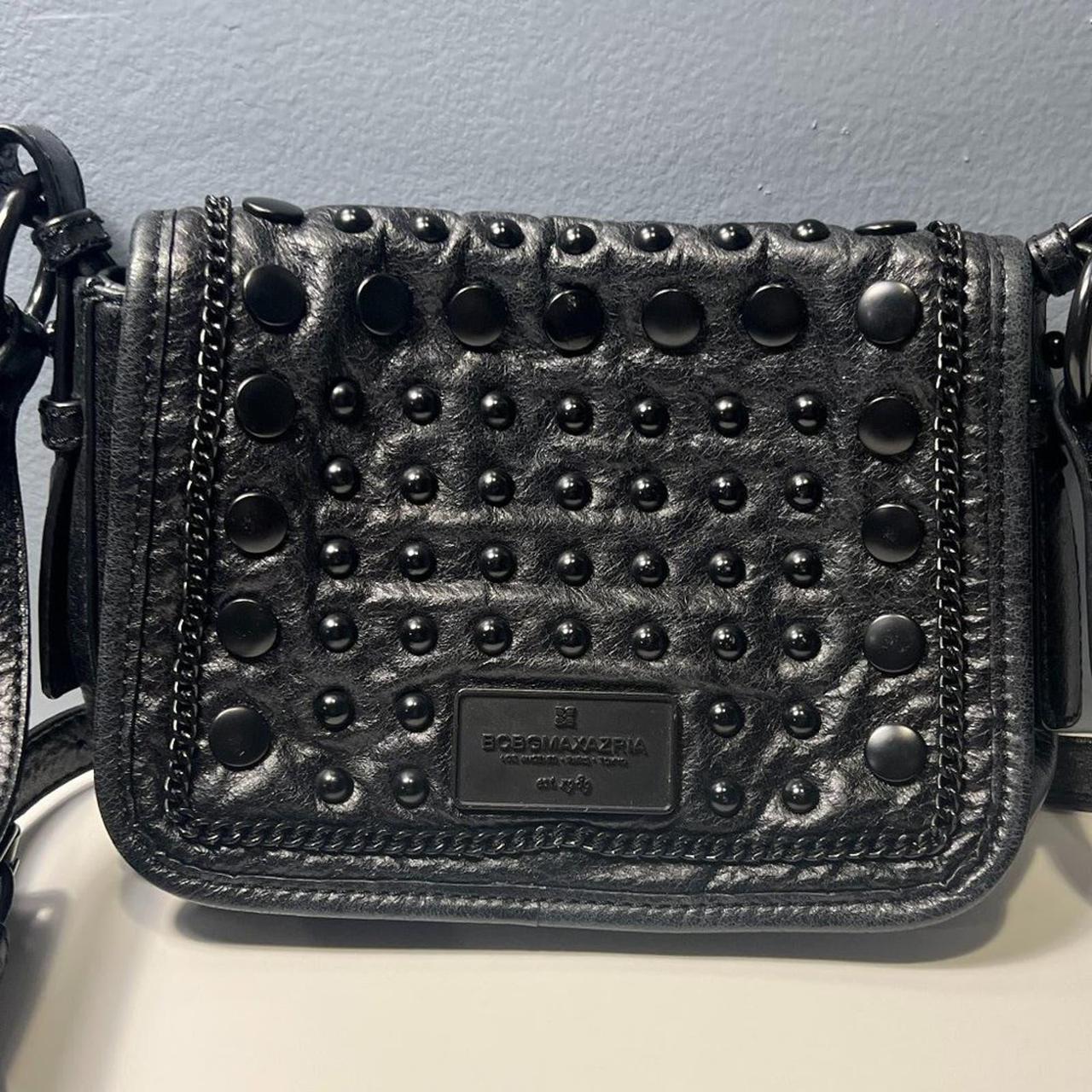 BCBG Maxazria Small Studded Crossbody Leather Bag Depop