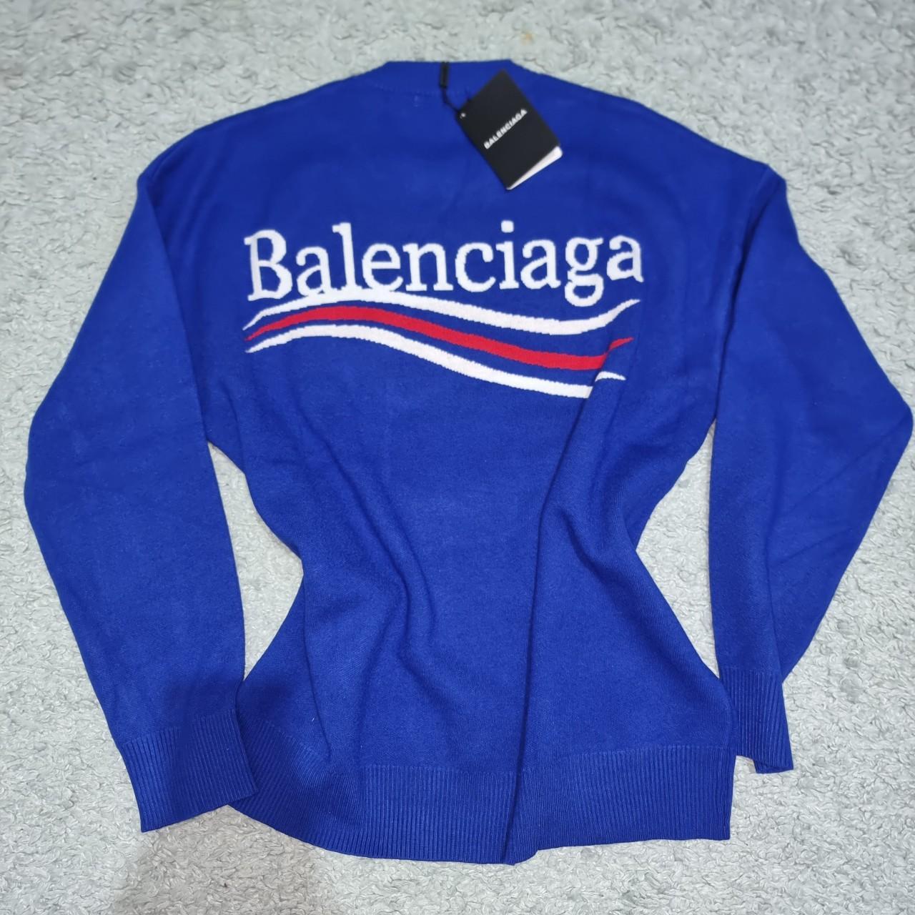 Balenciaga hot sale blue sweater