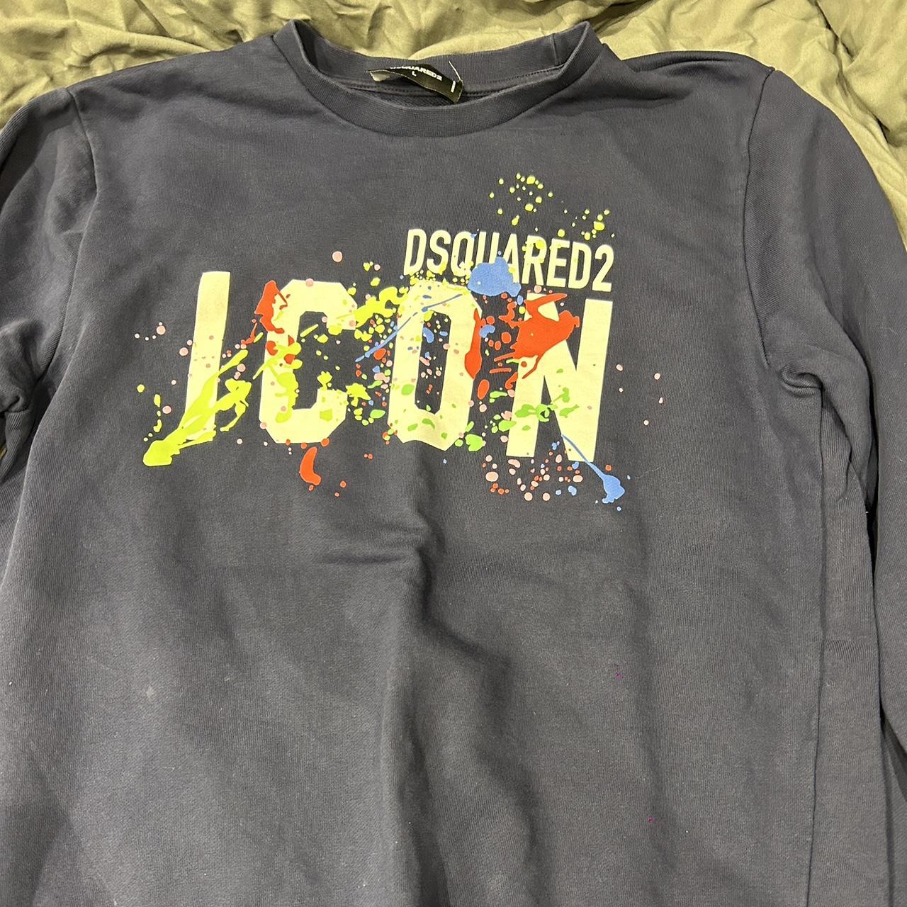 Dsquared paint splatter clearance jumper