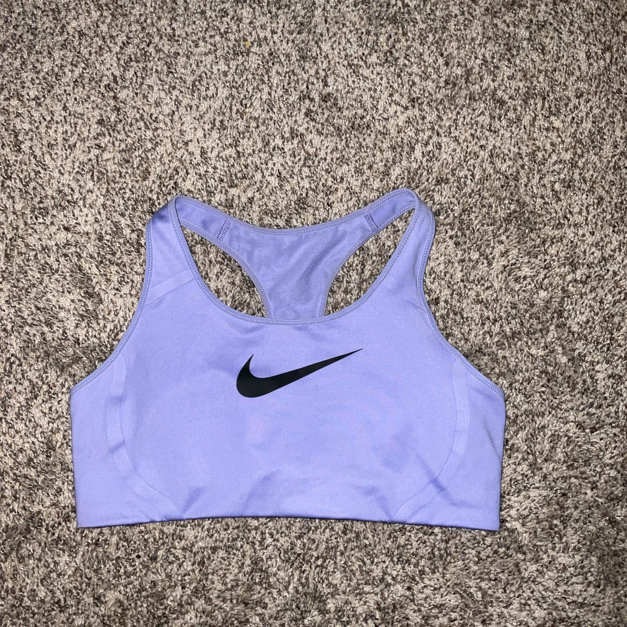 Lilac Nike Sports bra. Size large. Vintage grey tag. - Depop