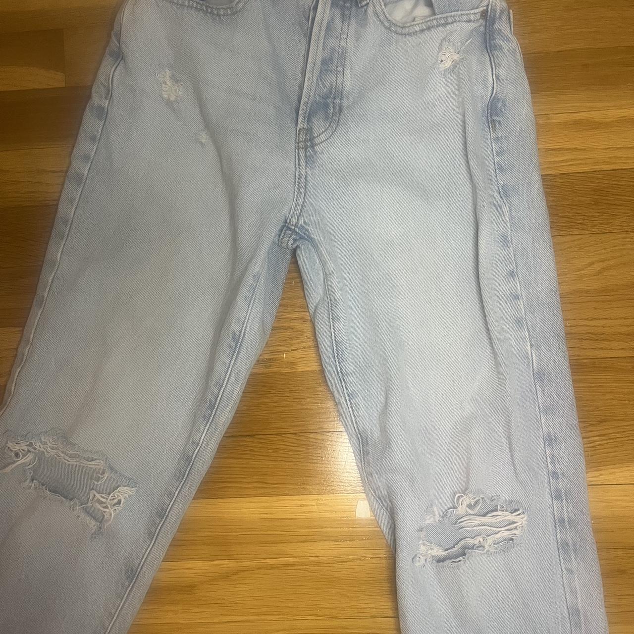 PacSun Eco Light Blue Distressed Dad Jeans