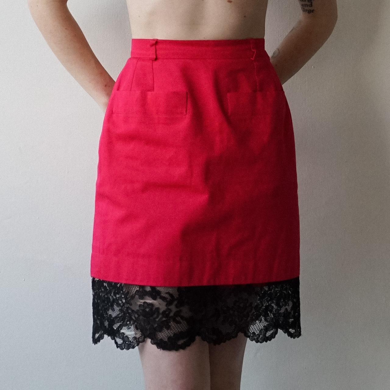 Yves Saint Laurent Women's Party Skirt - Pink/Black - XS – Yves Saint Laurent vintage 90s (SS 1994) …
