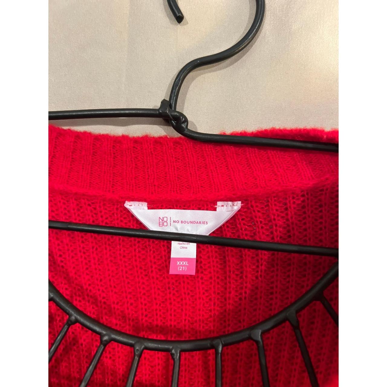 No Boundaries Women's Sweater - Red - 3XL – NO BO… - image 4