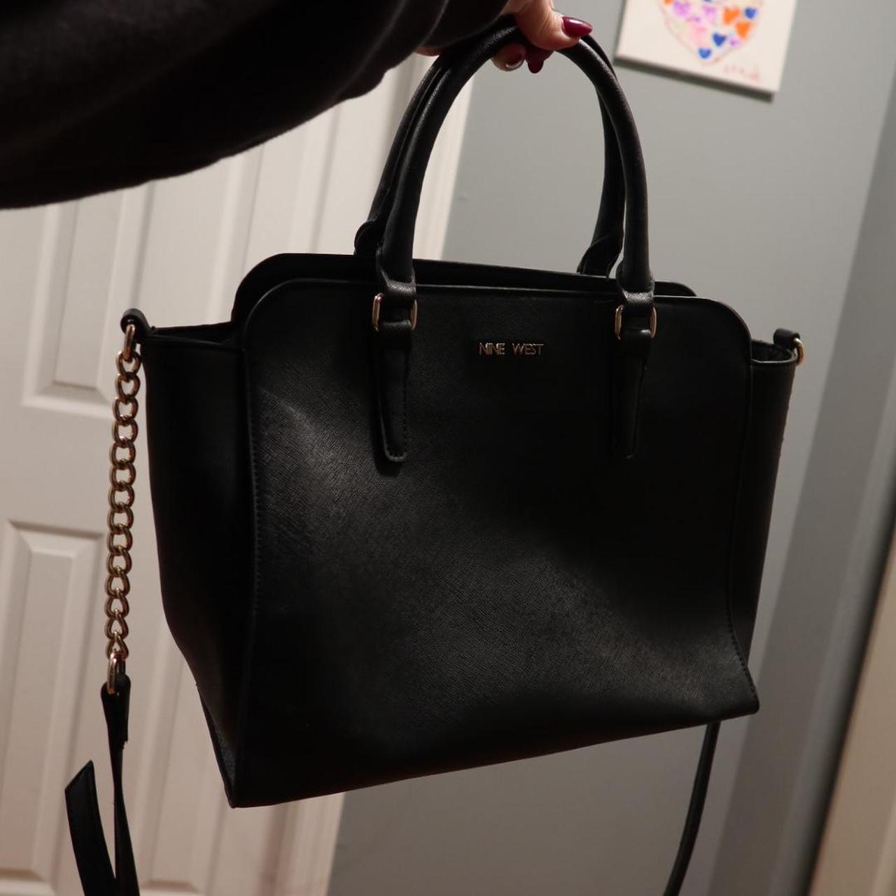 Nine west black tote bag hotsell