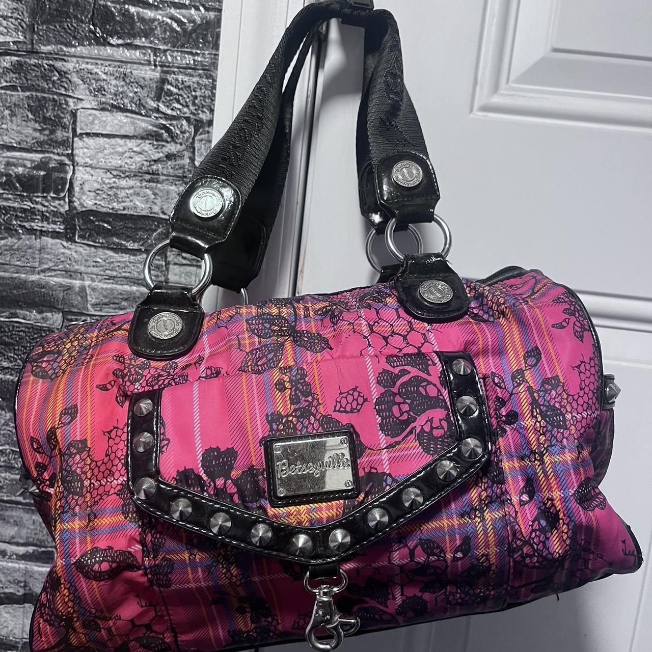 Betsey johnson pink shops handbag