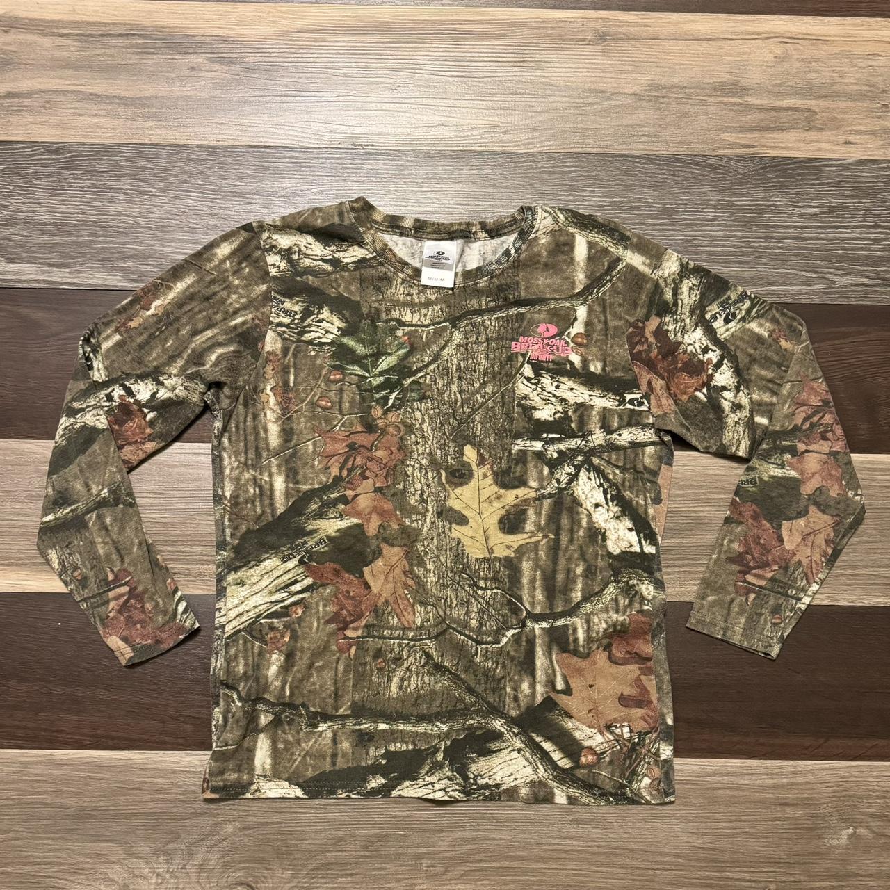 Kids/ girls mossy oak full Camo Long sleeve size... - Depop