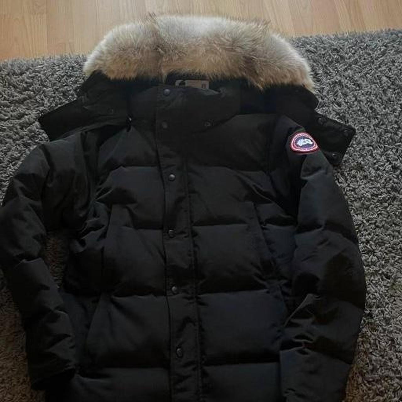 Medium men’s Canada goose jacket (black) - Depop