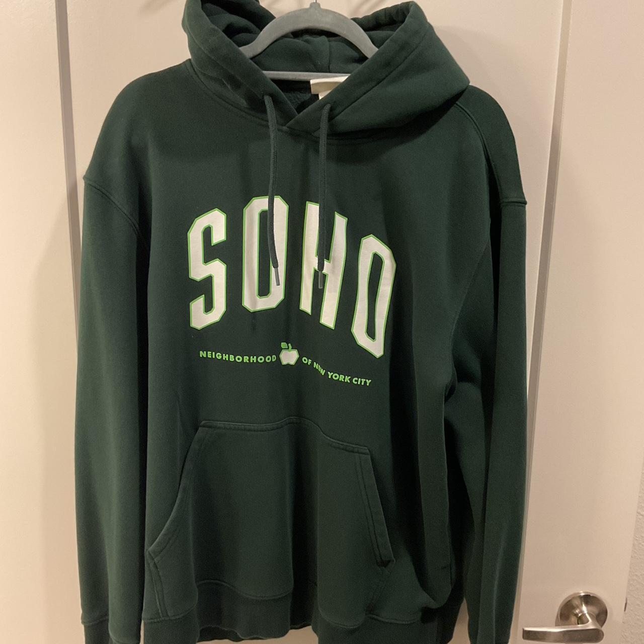 Green “soho” hoodie - Depop