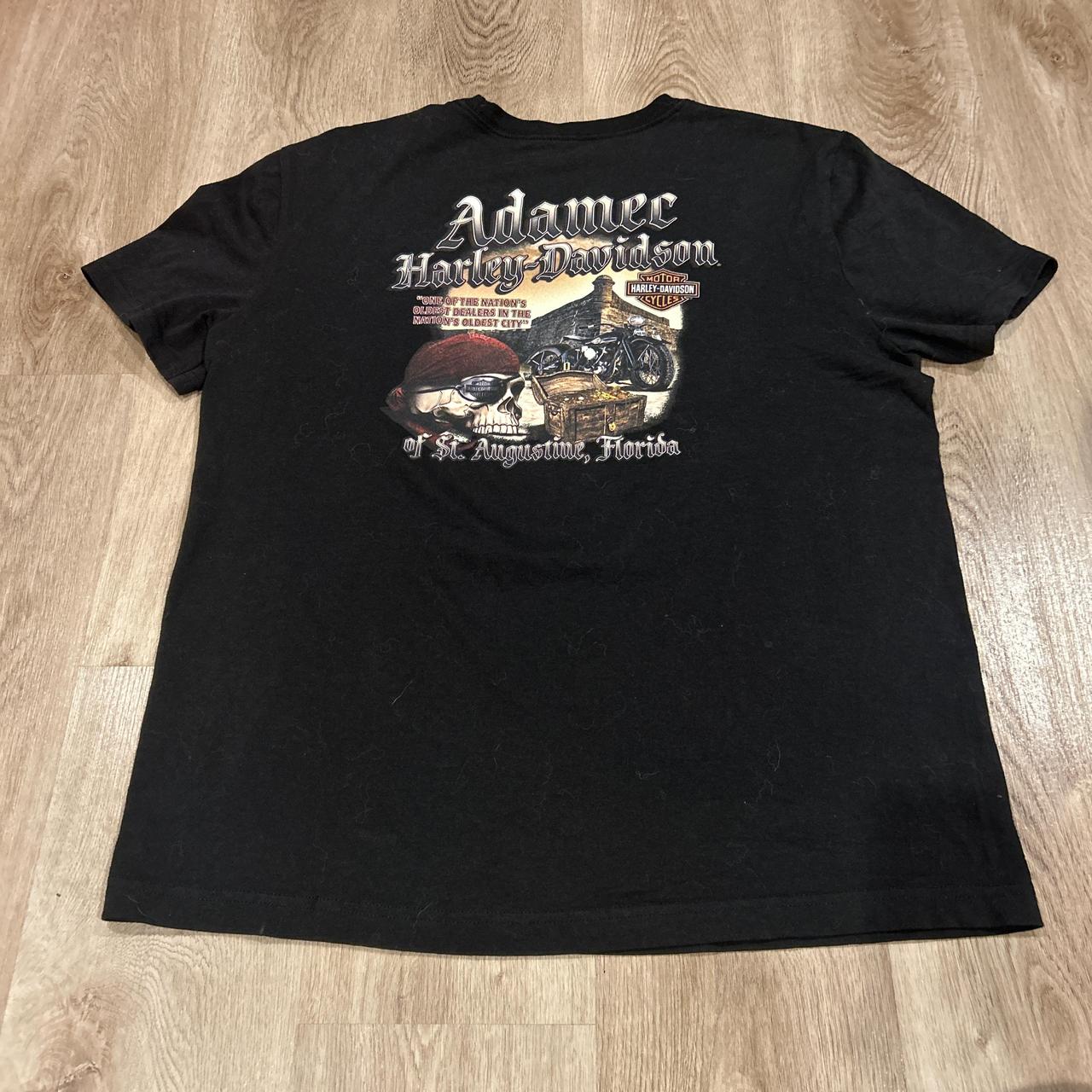 Black Harley Davidson Large t-shirt with a dog with | Depop