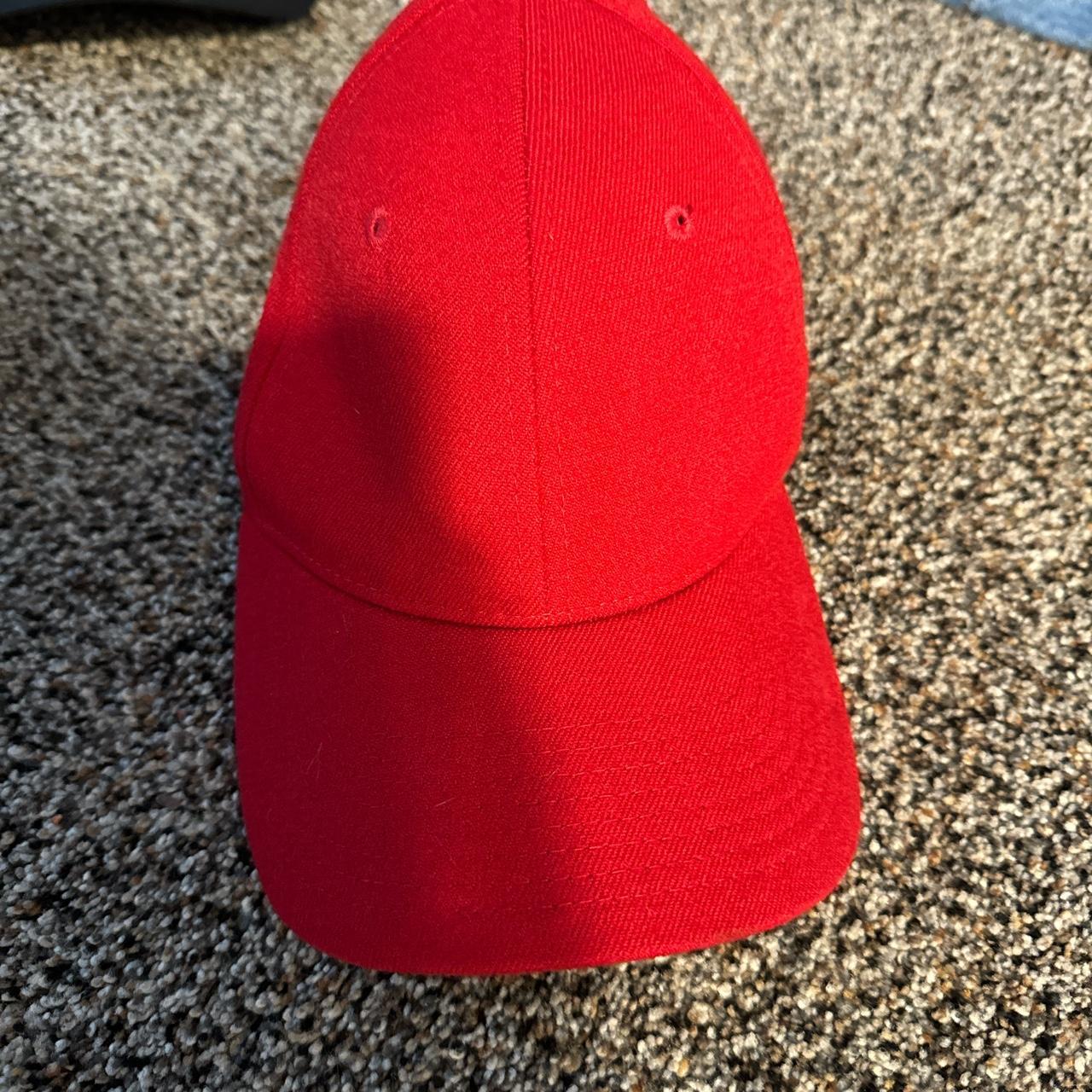 Kids red zephyr hat size s/m Depop