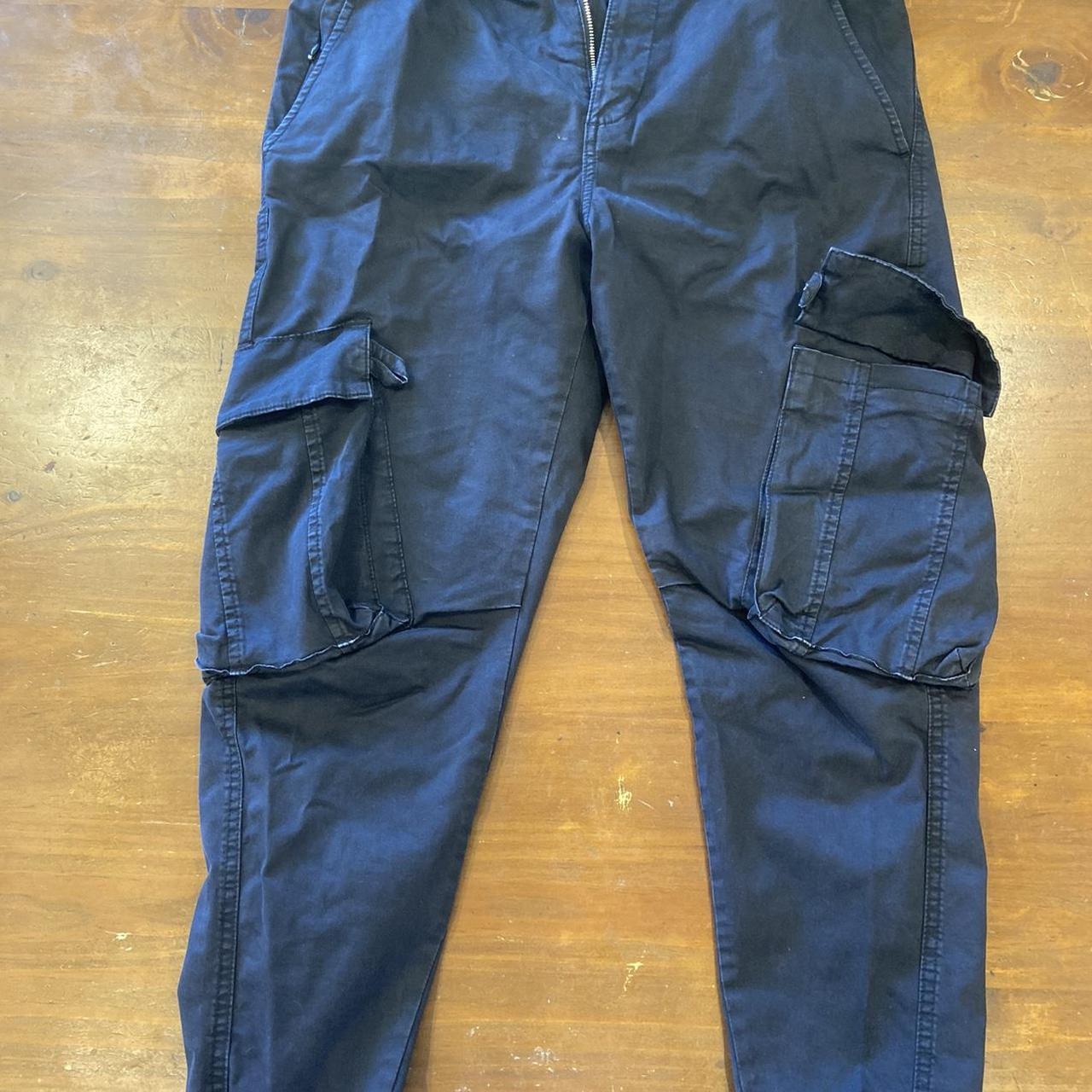 Black Zara cargo pants - Depop