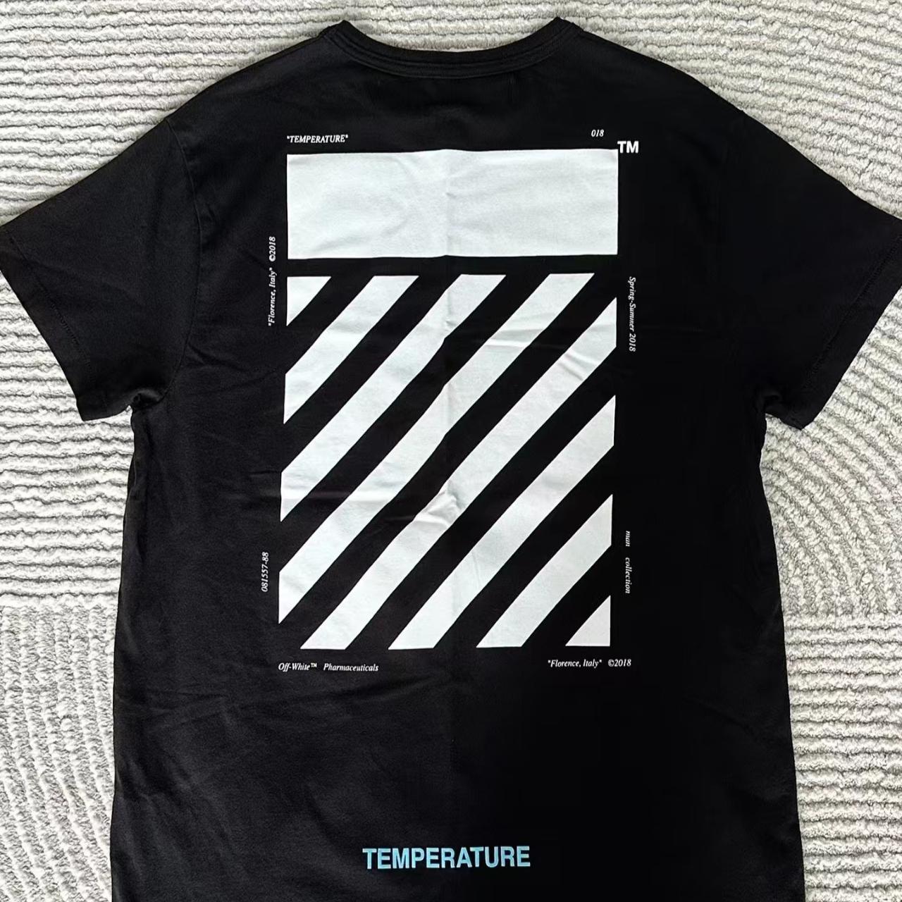 Off white temperature tee store black