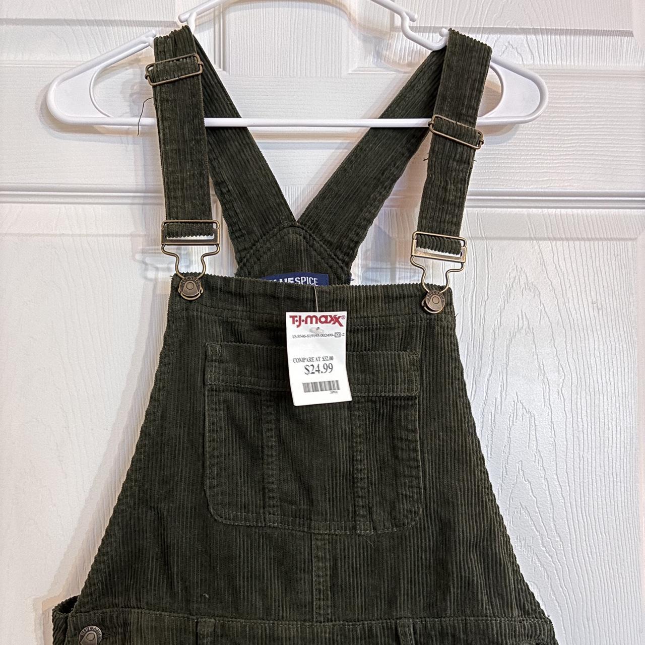 Green corduroy overalls, NWT Depop