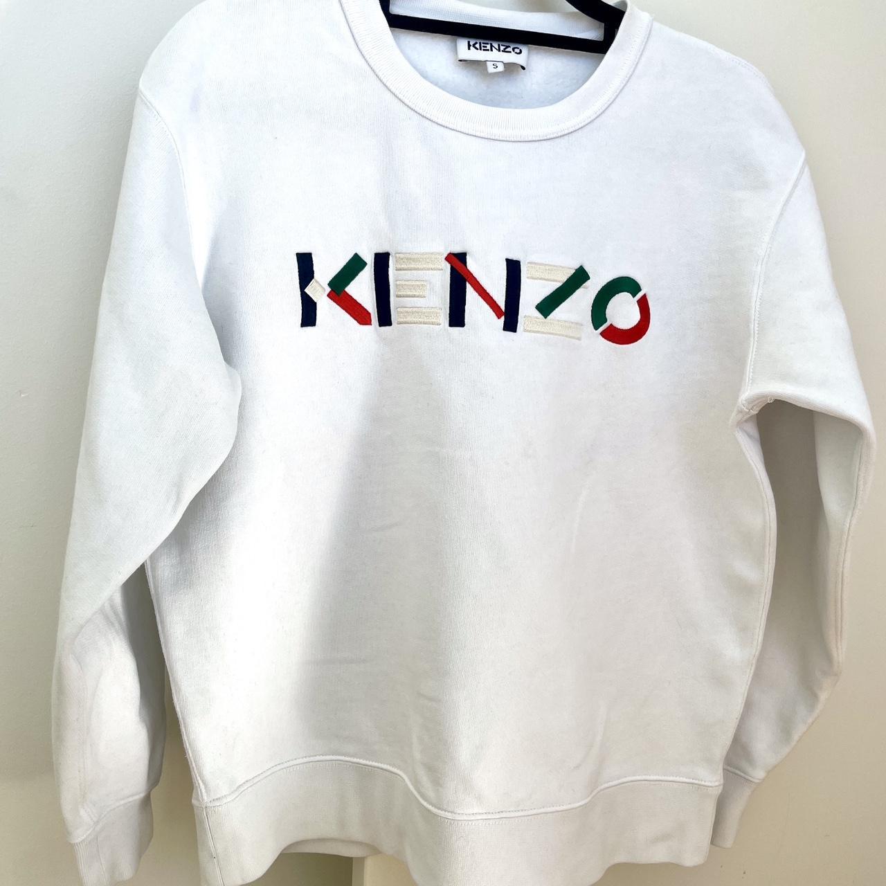 Kenzo white jumper womens best sale