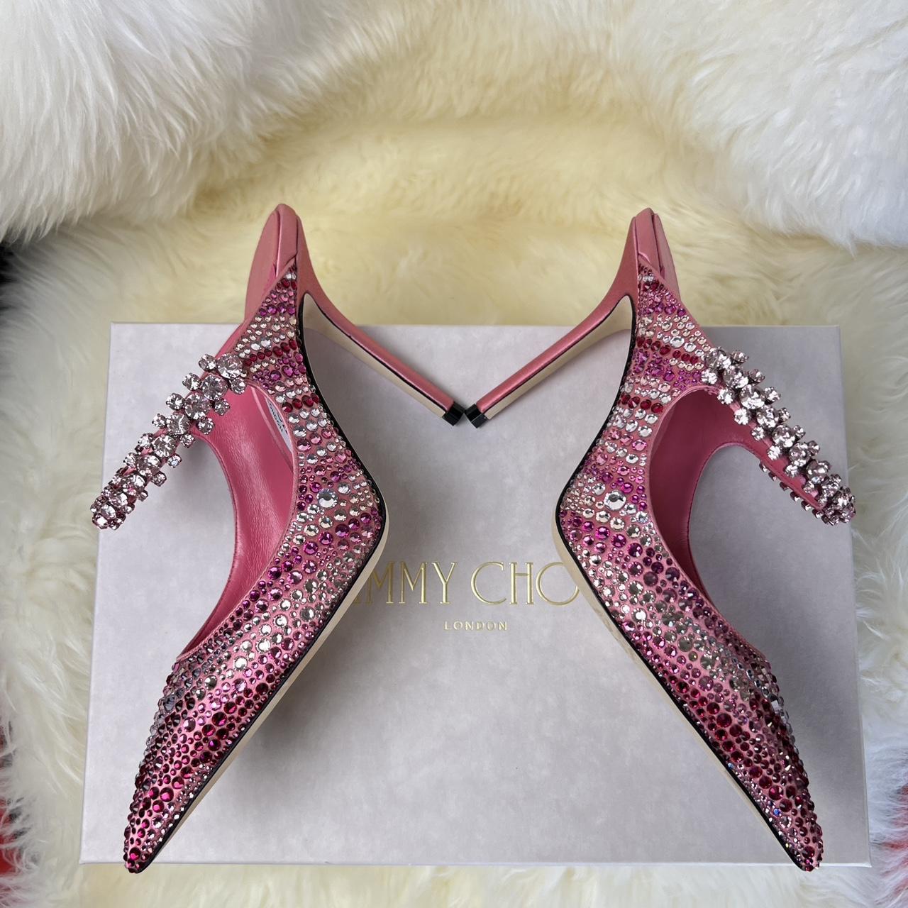 サンダル・ミュール JIMMY CHOO Bing 100 Candy Pink Satin Mules Bing 100 | Candy Pink Mix Satin Pumps | JIMMY CHOO