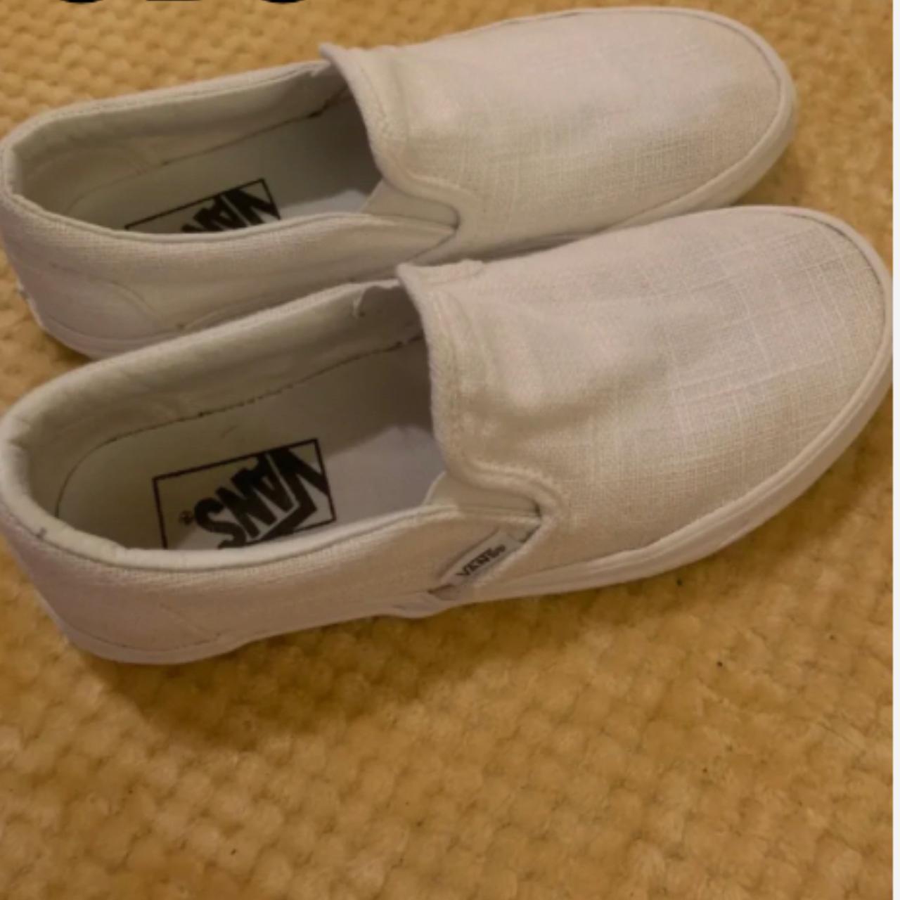 Women S Slip On Vans Size 7 5 Off White See Photos Depop   P0 