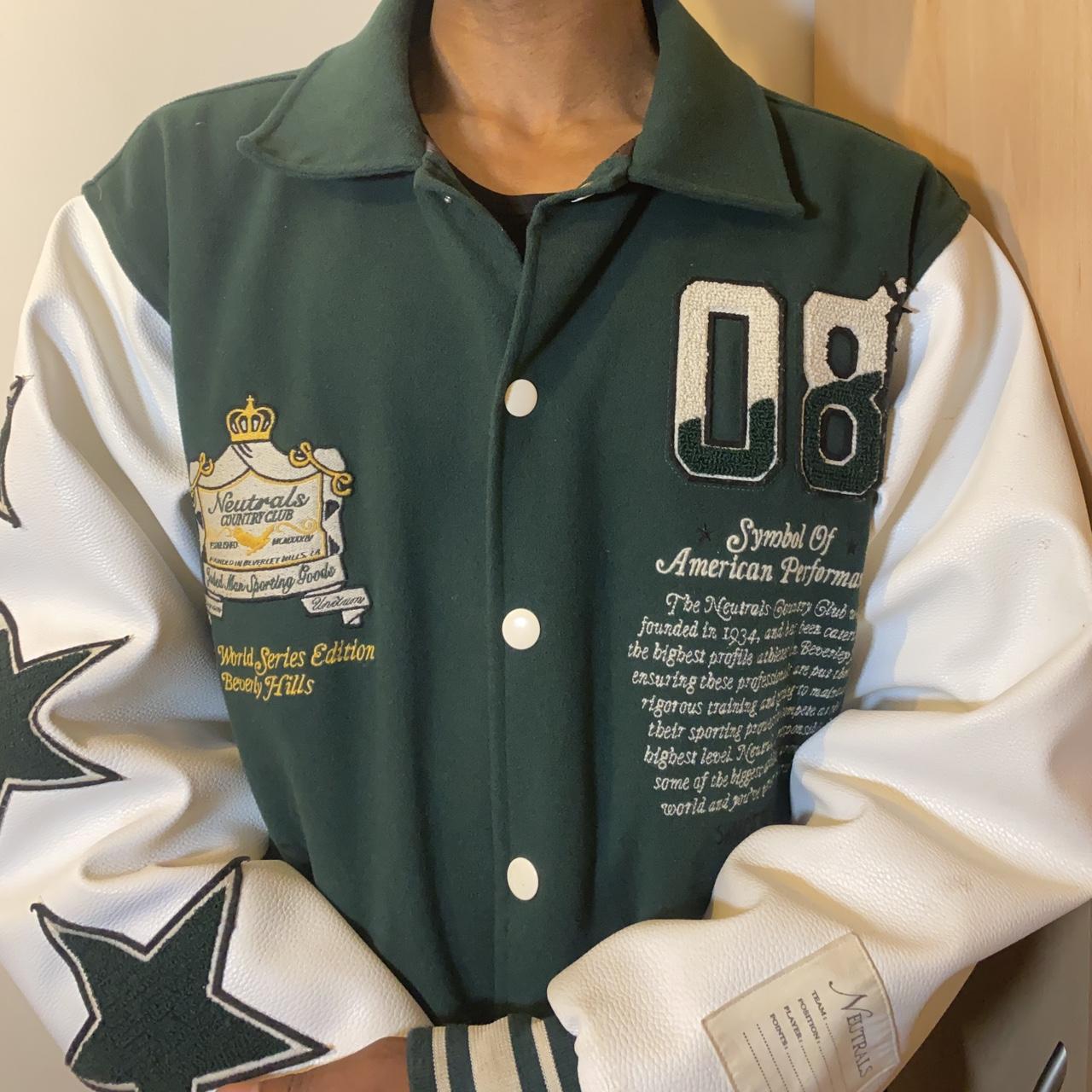 Jaded London neutrals varsity jacket | Grailed