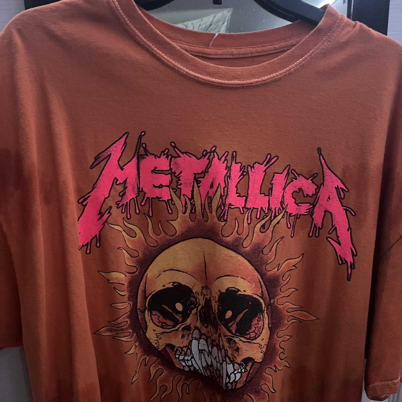 Orange metallica hot sale shirt