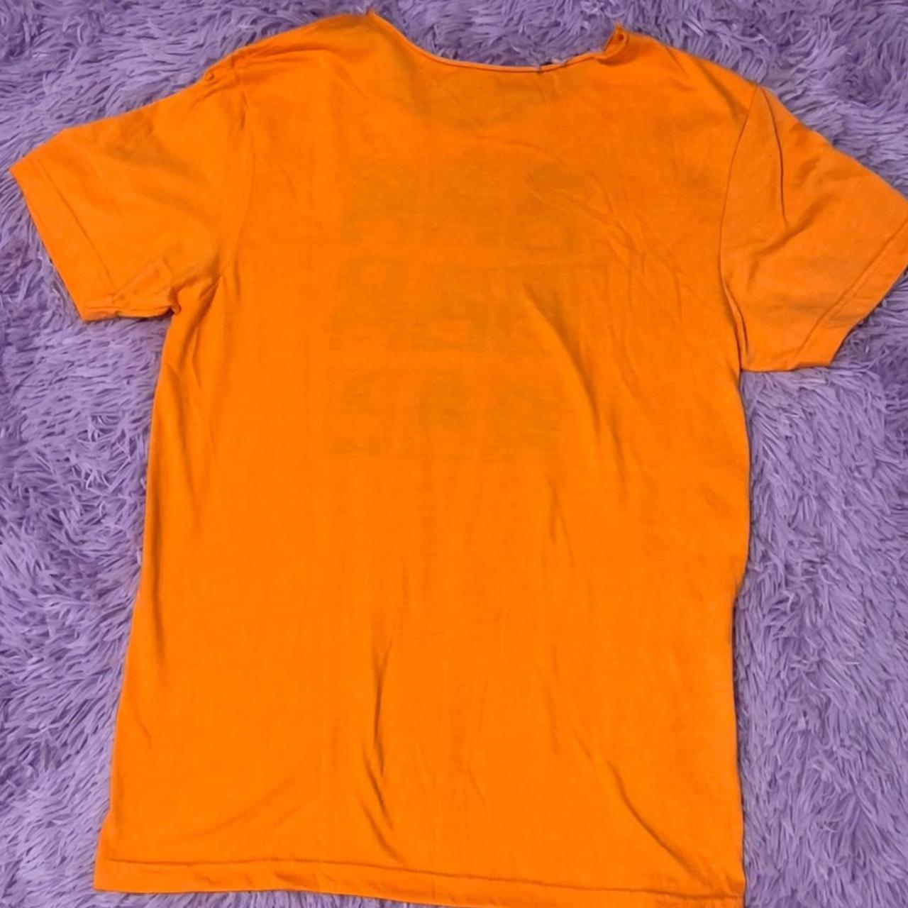 Orange off the shoulder t-shirt, size medium. This... - Depop