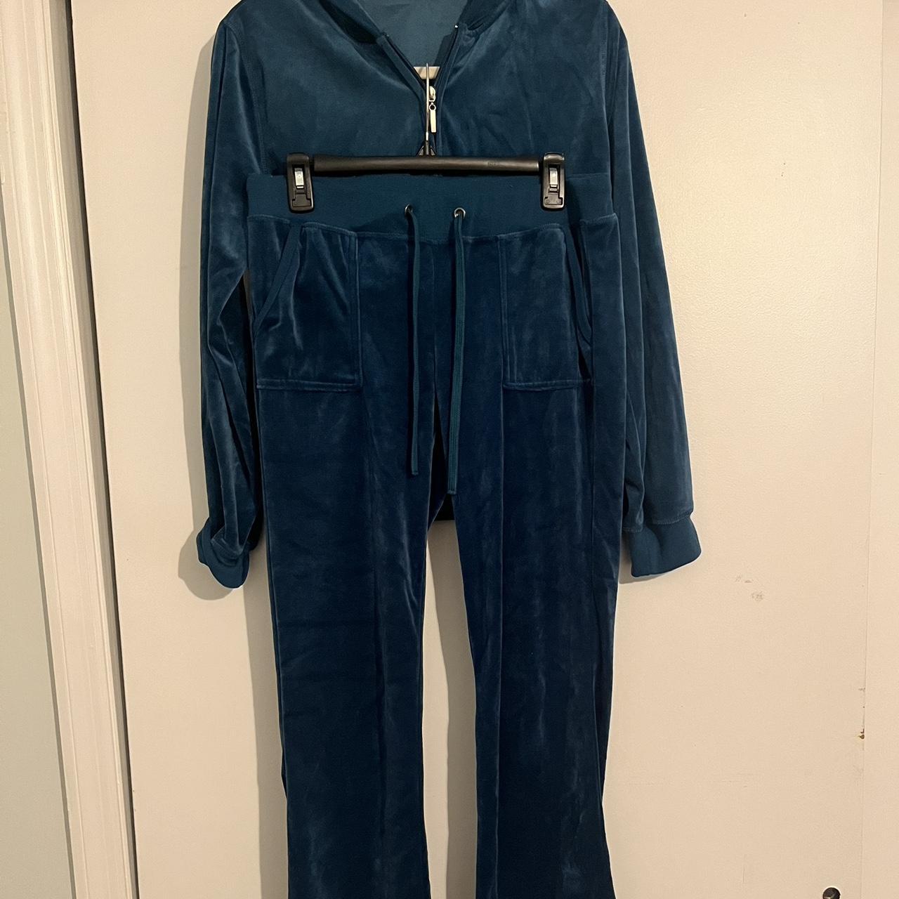 Velvet blue y2k style tracksuit from Amazon!! Super... - Depop