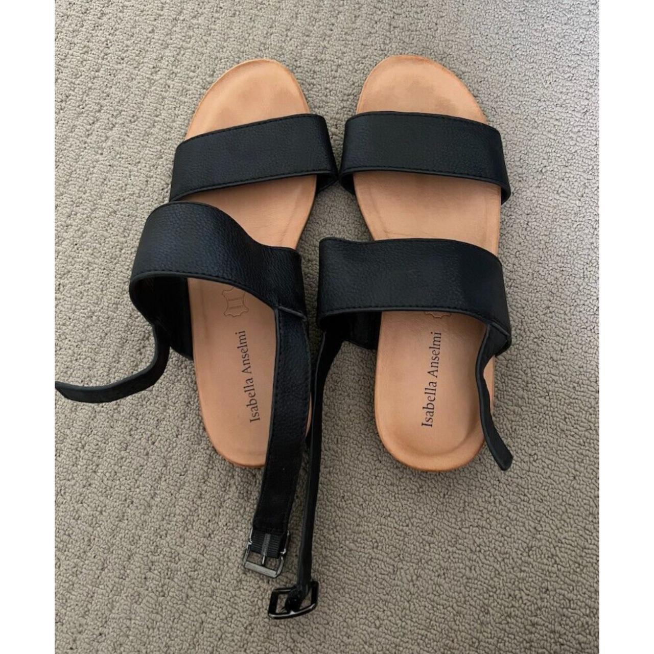 Isabella Anselmi Black Leather Sandals excellent. Depop