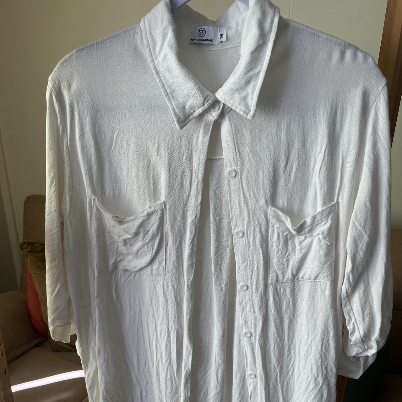 White long blouse that can we worn in many ways... - Depop