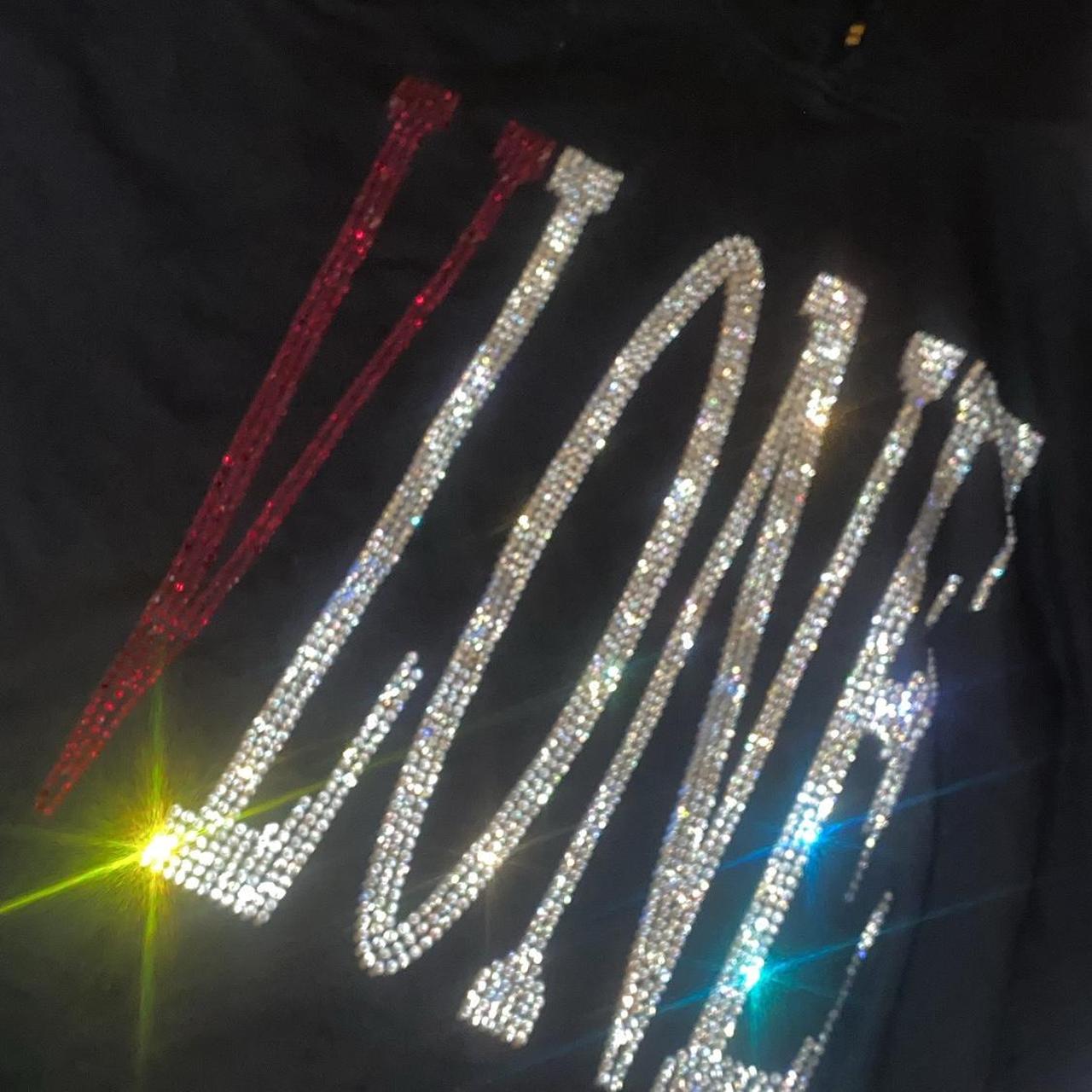 Vlone black rhinestone hoodie, Only wore it or