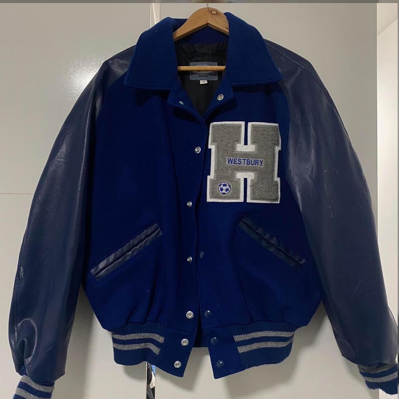 Vintage Neff letterman/ varsity jacket with leather... - Depop