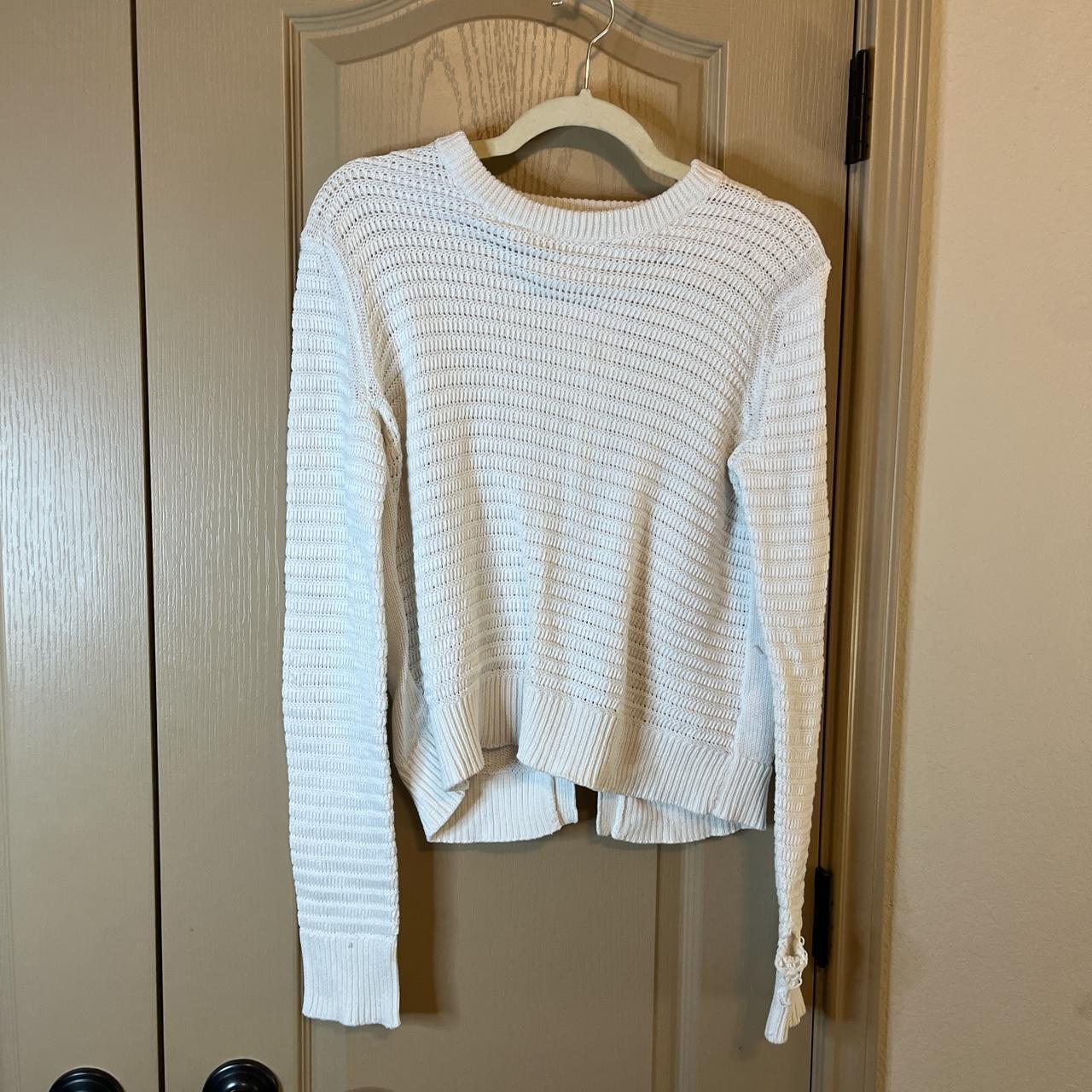 White rag & bone open back sweater. Hole in sleeve &... - Depop