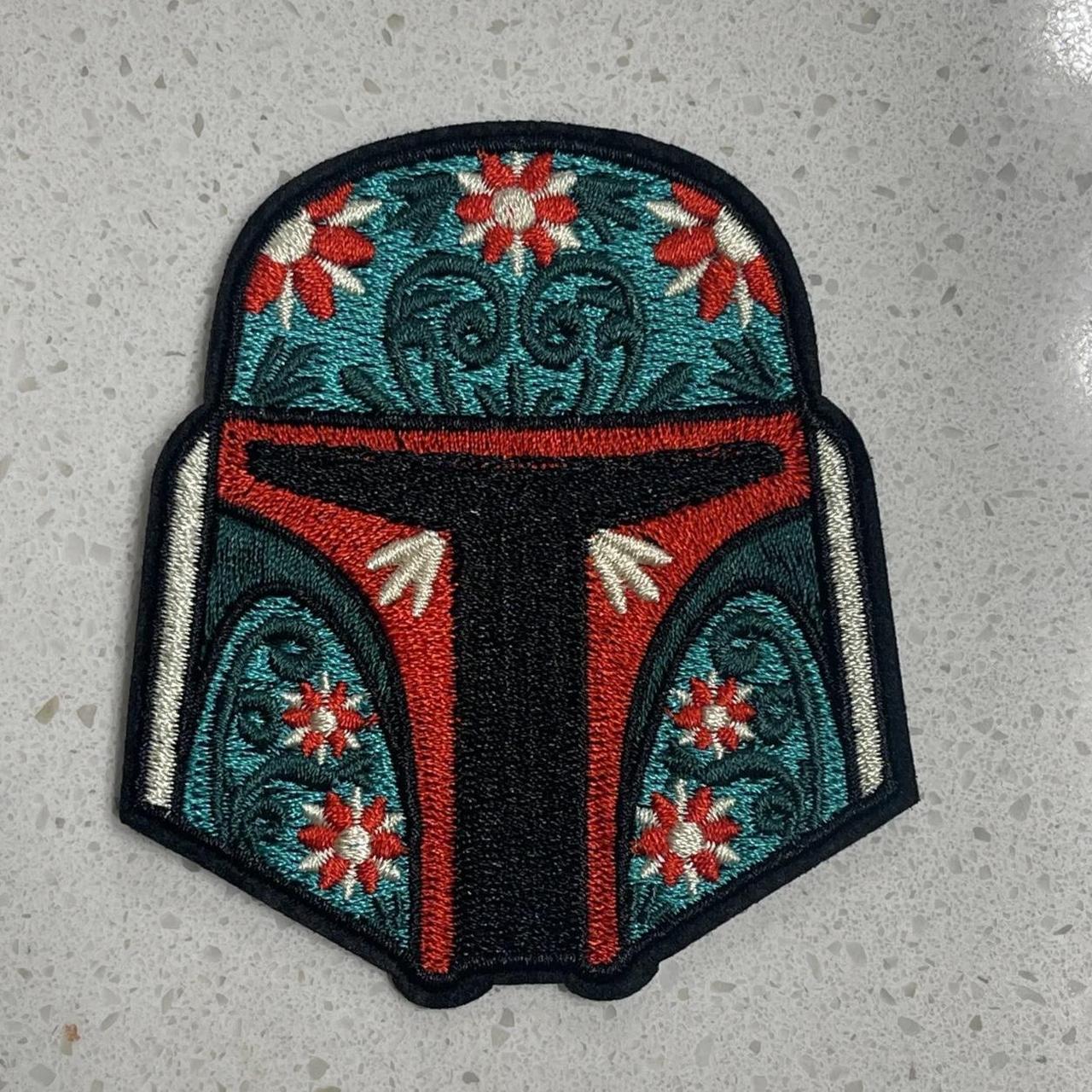 Boba Fett Floral Helmet Star Wars Embroidered