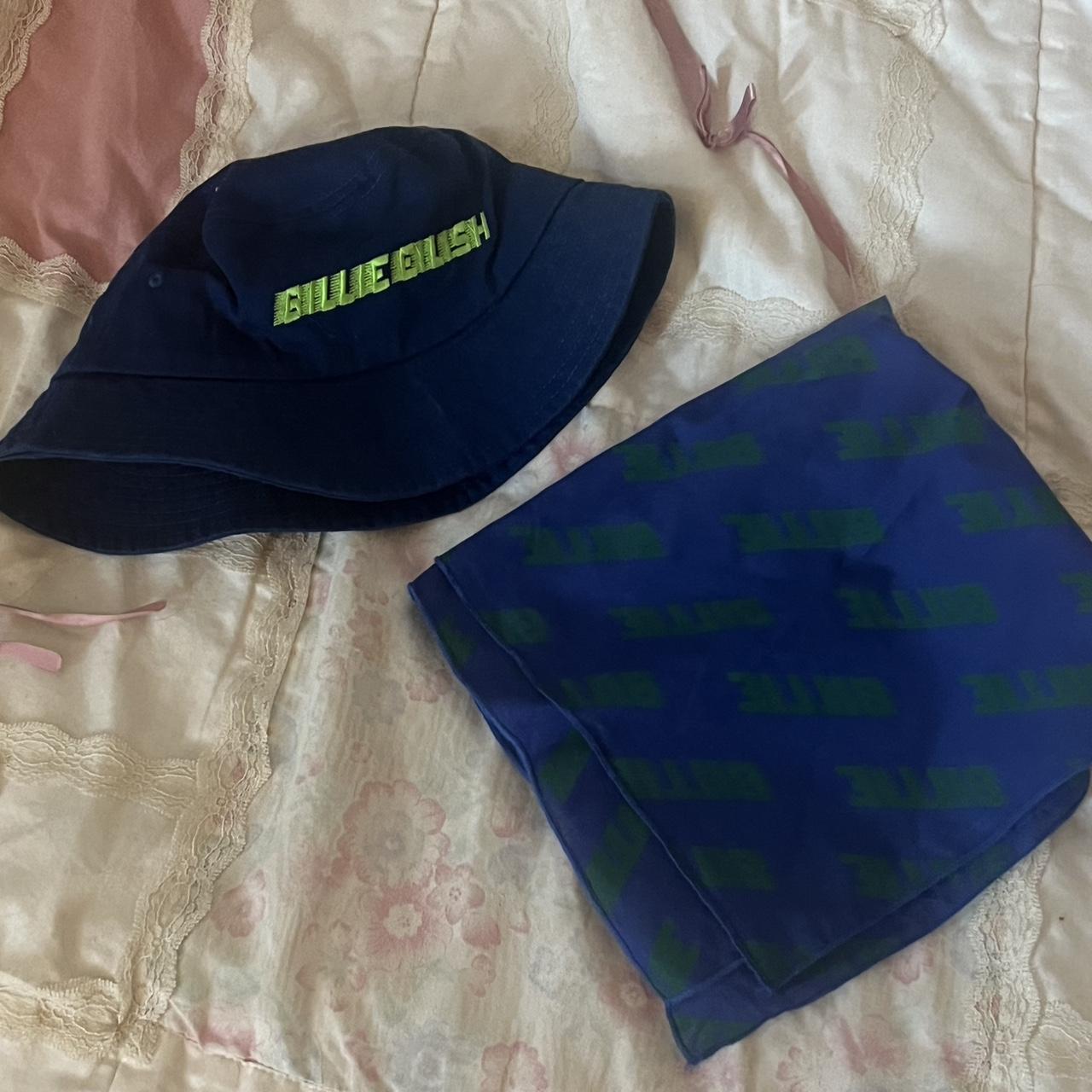 billie eilish blue bucket hat & bandana never used... Depop