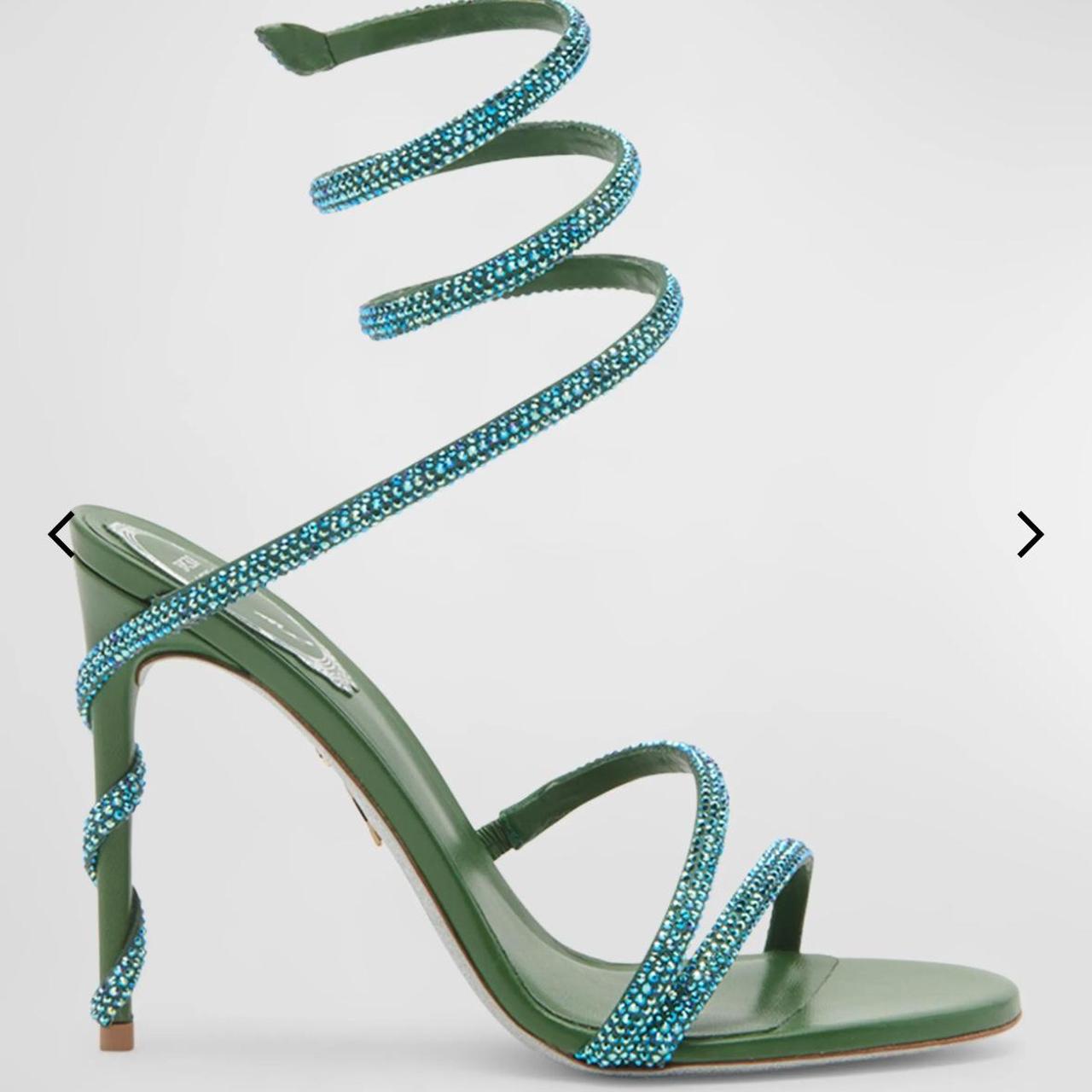 Rene Caovilla Snake Wrap Strass Stiletto Heel Depop