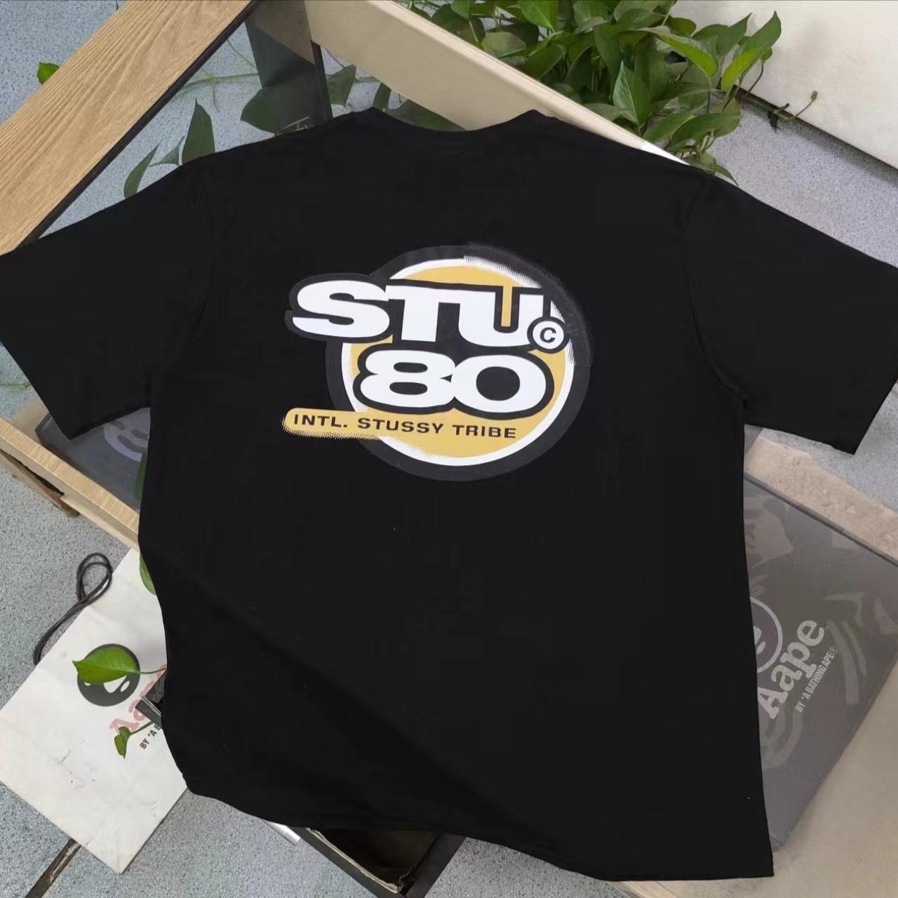 stussy angel tee black