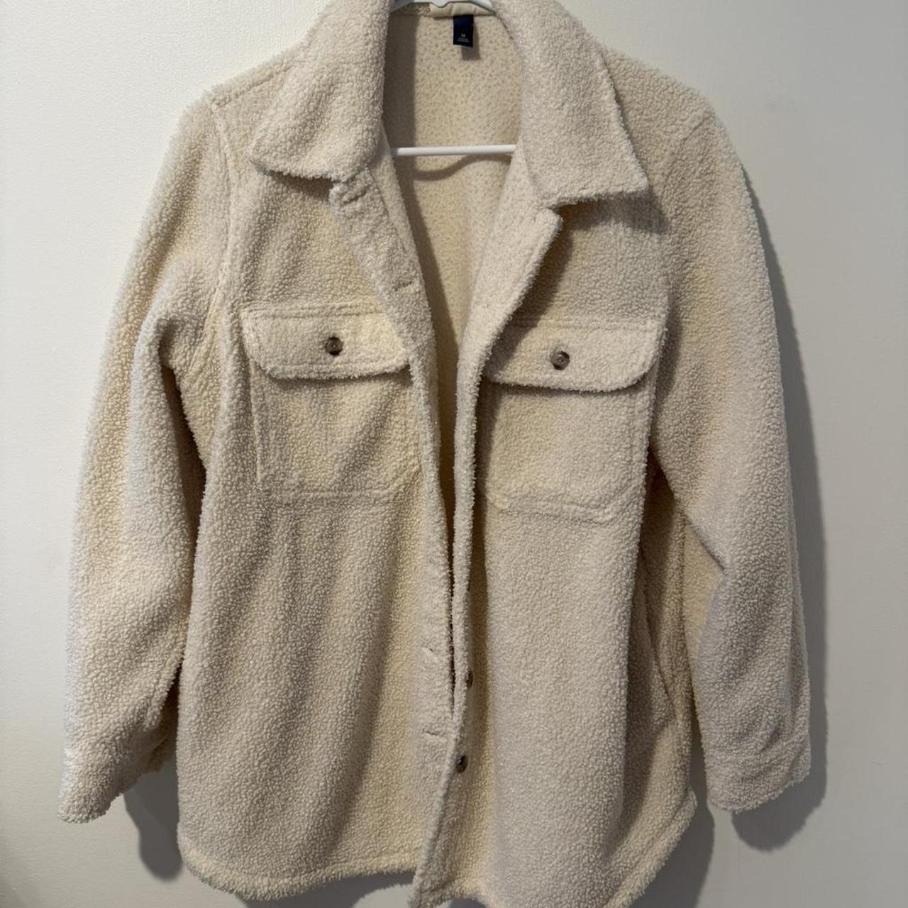 Universal Thread Women's Shacket Jacket - Cream/W… - image 1