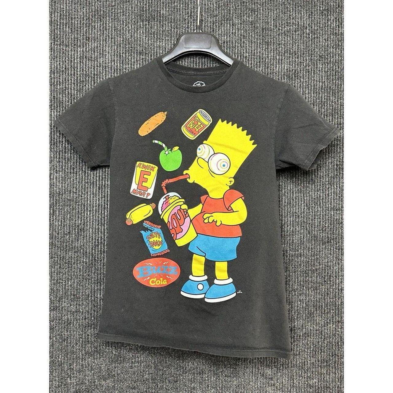 The Simpsons Adult Small Black Bart Cartoon Buzz... - Depop