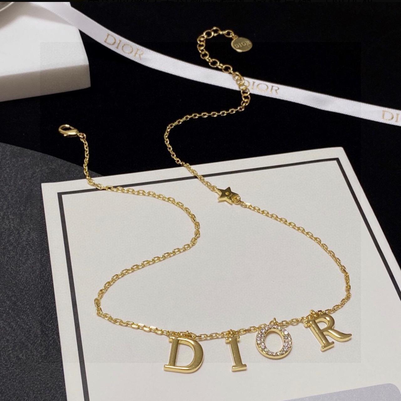 Dior Monogram Necklace Unique letter design not only... - Depop