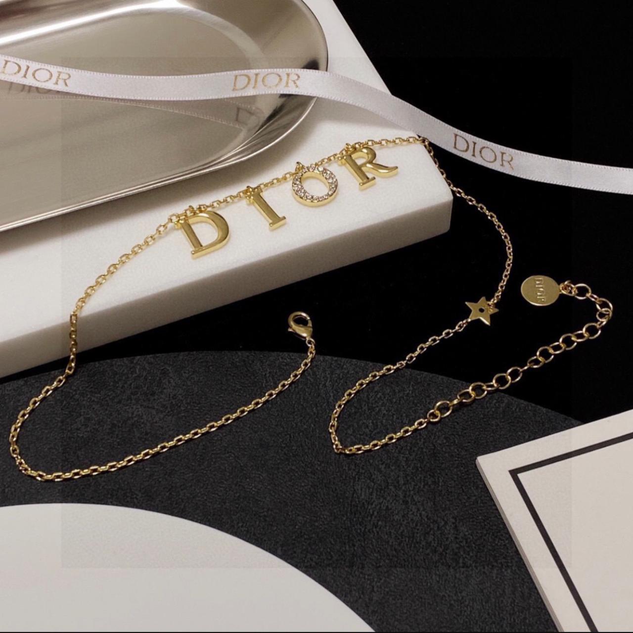 Dior Monogram Necklace Unique letter design not only... - Depop