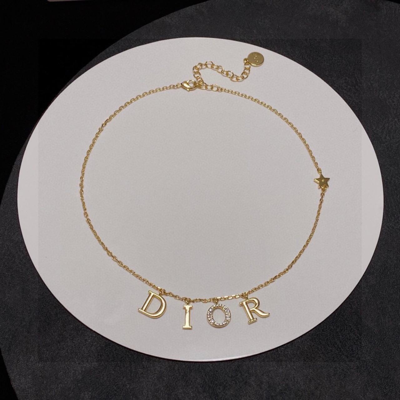 Dior Monogram Necklace Unique letter design not only... - Depop