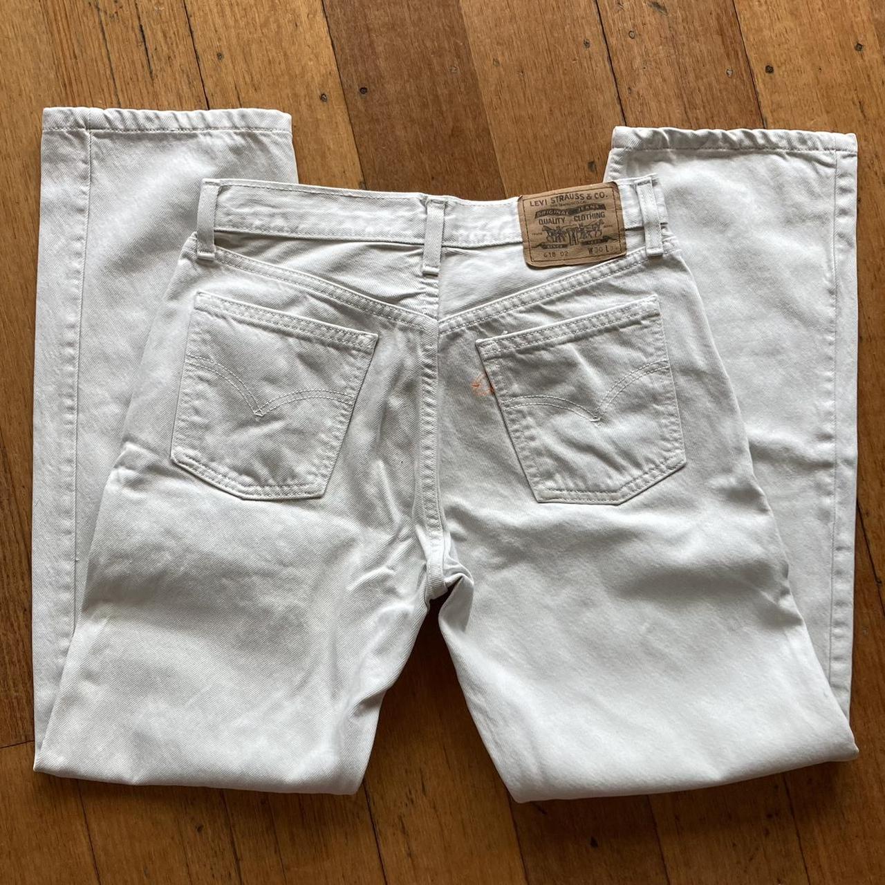 Vintage white Levi jeans Size 30w 34l Originally... Depop