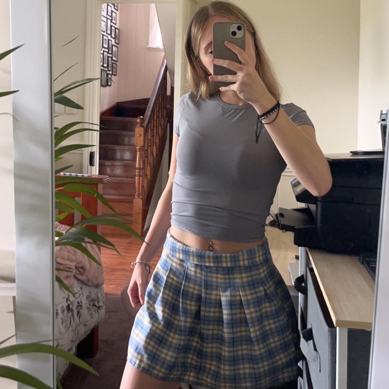 Flattering flannel pleated mini