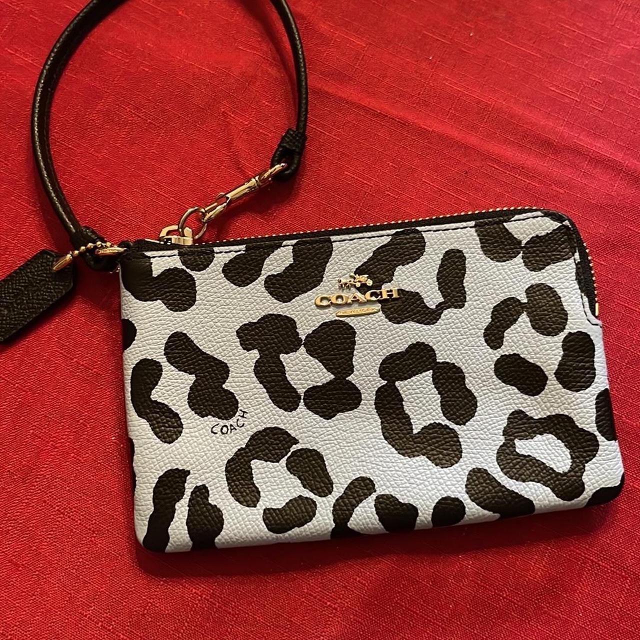 Leopard print coach discount wallet